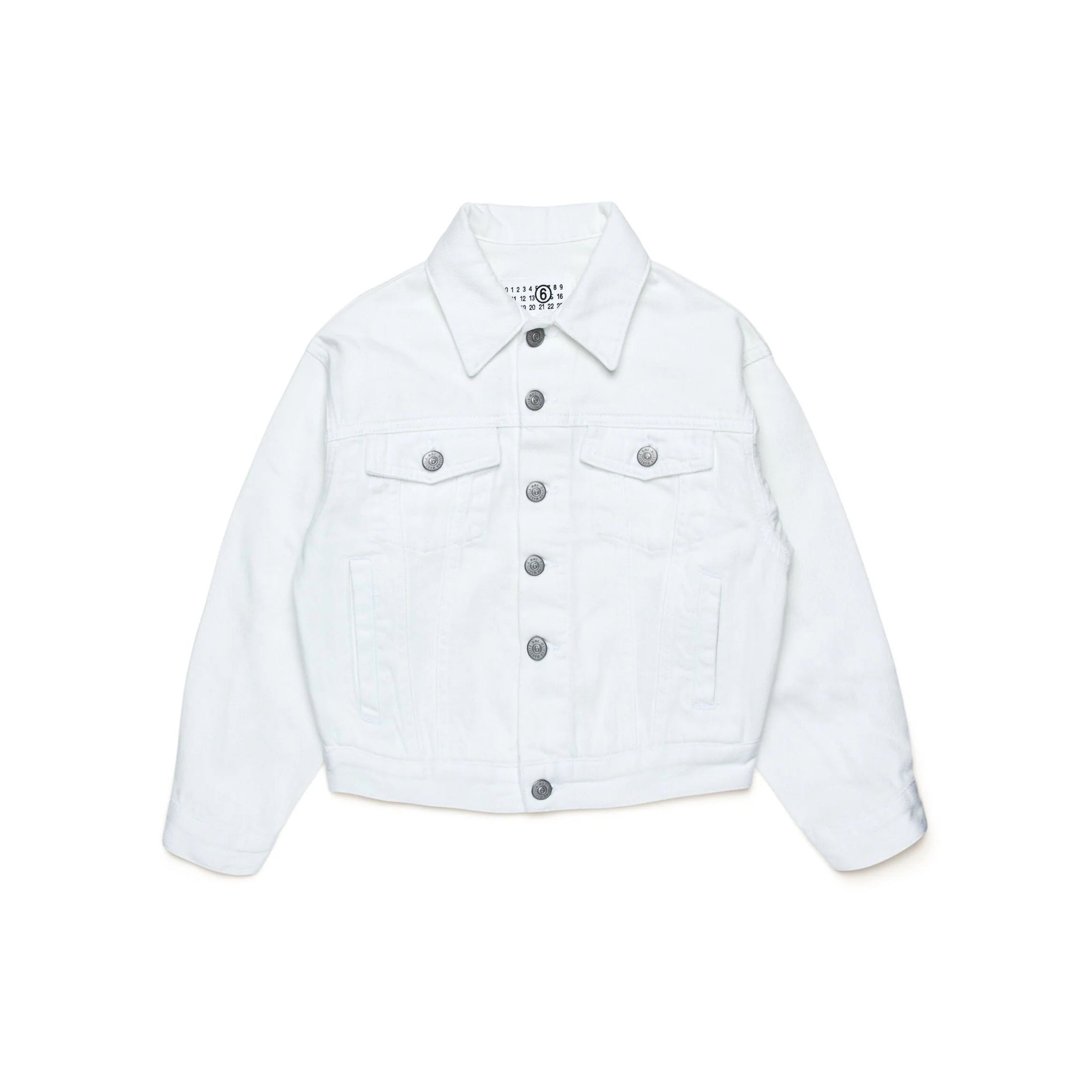 Boys & Girls White Denim Jacket