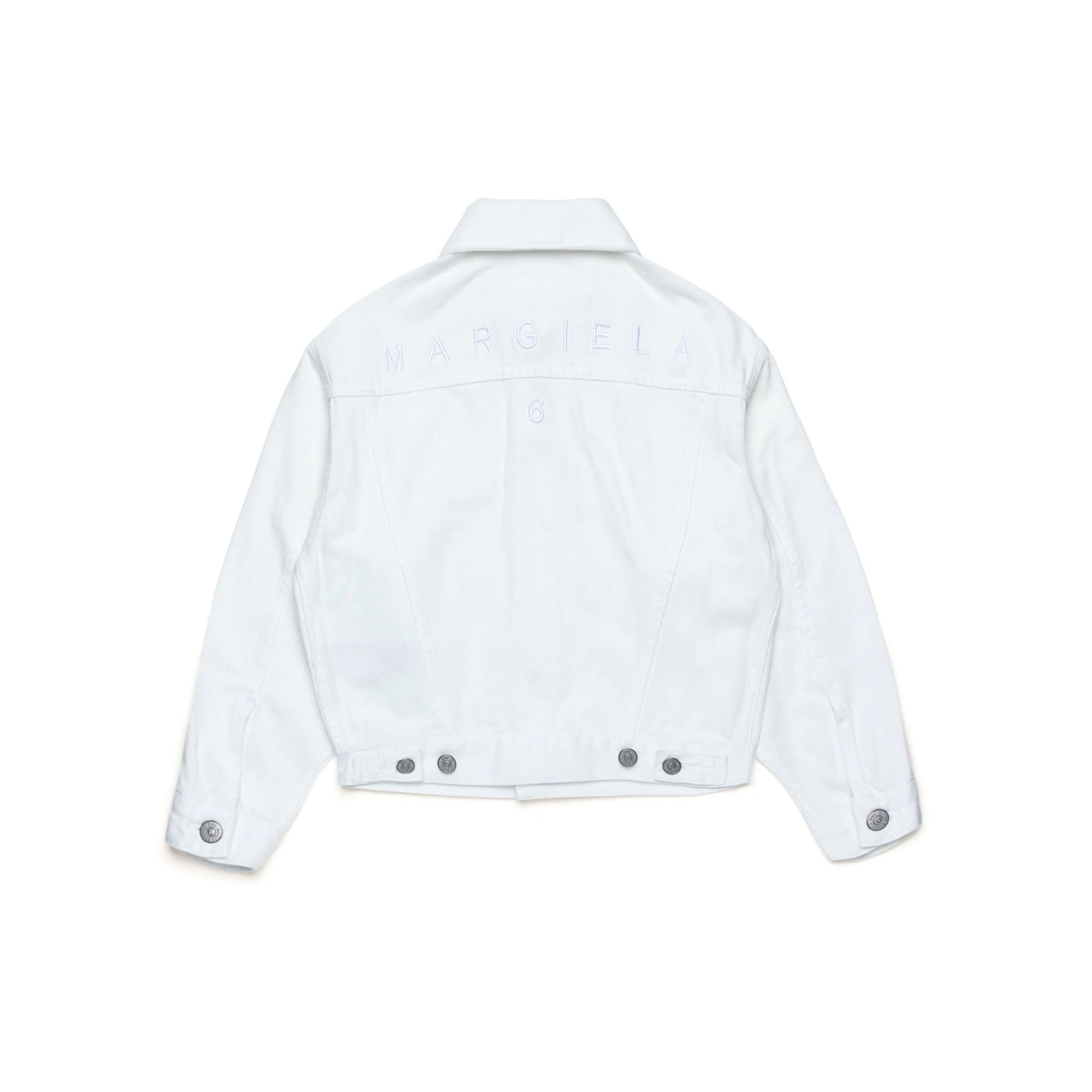 Boys & Girls White Denim Jacket