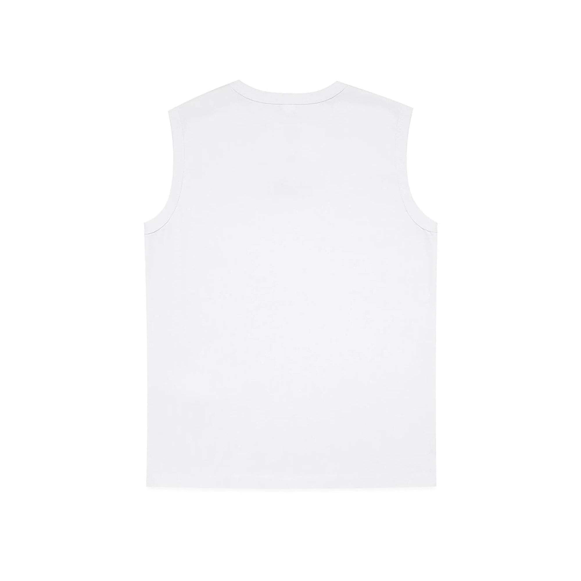 Boys & Girls White Printed Logo Cotton Vest