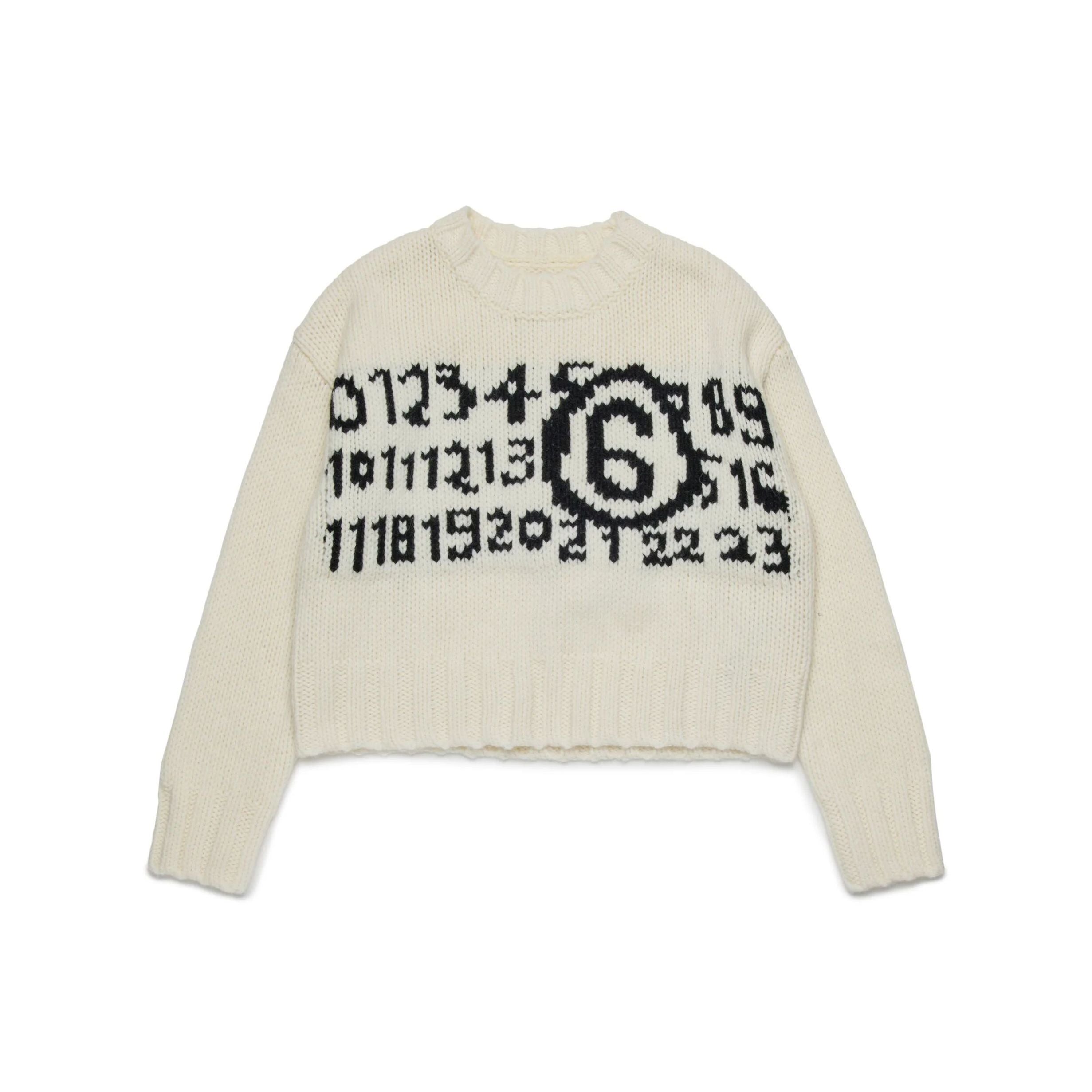 Boys & Girls White Wool Sweater