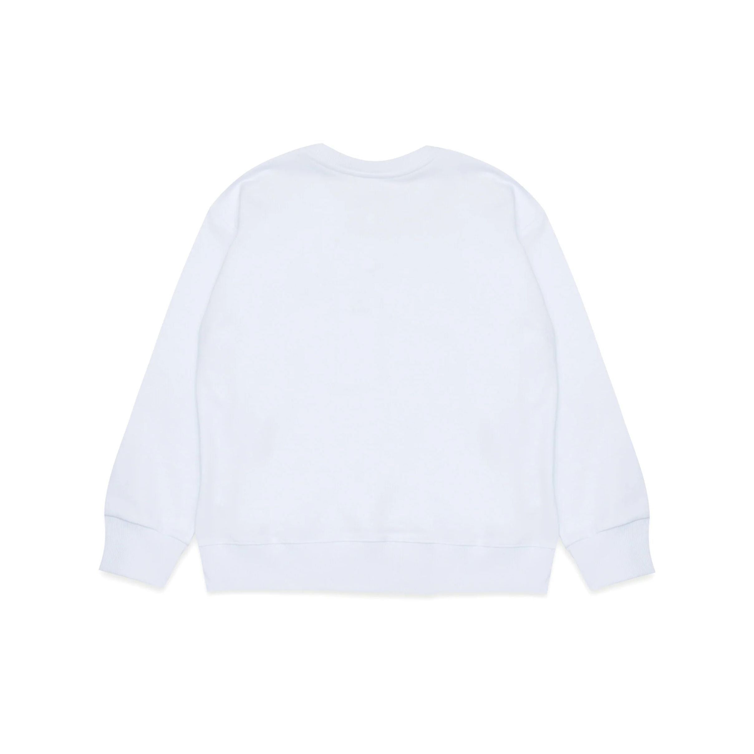 Boys & Girls White Logo Cotton Sweatshirt