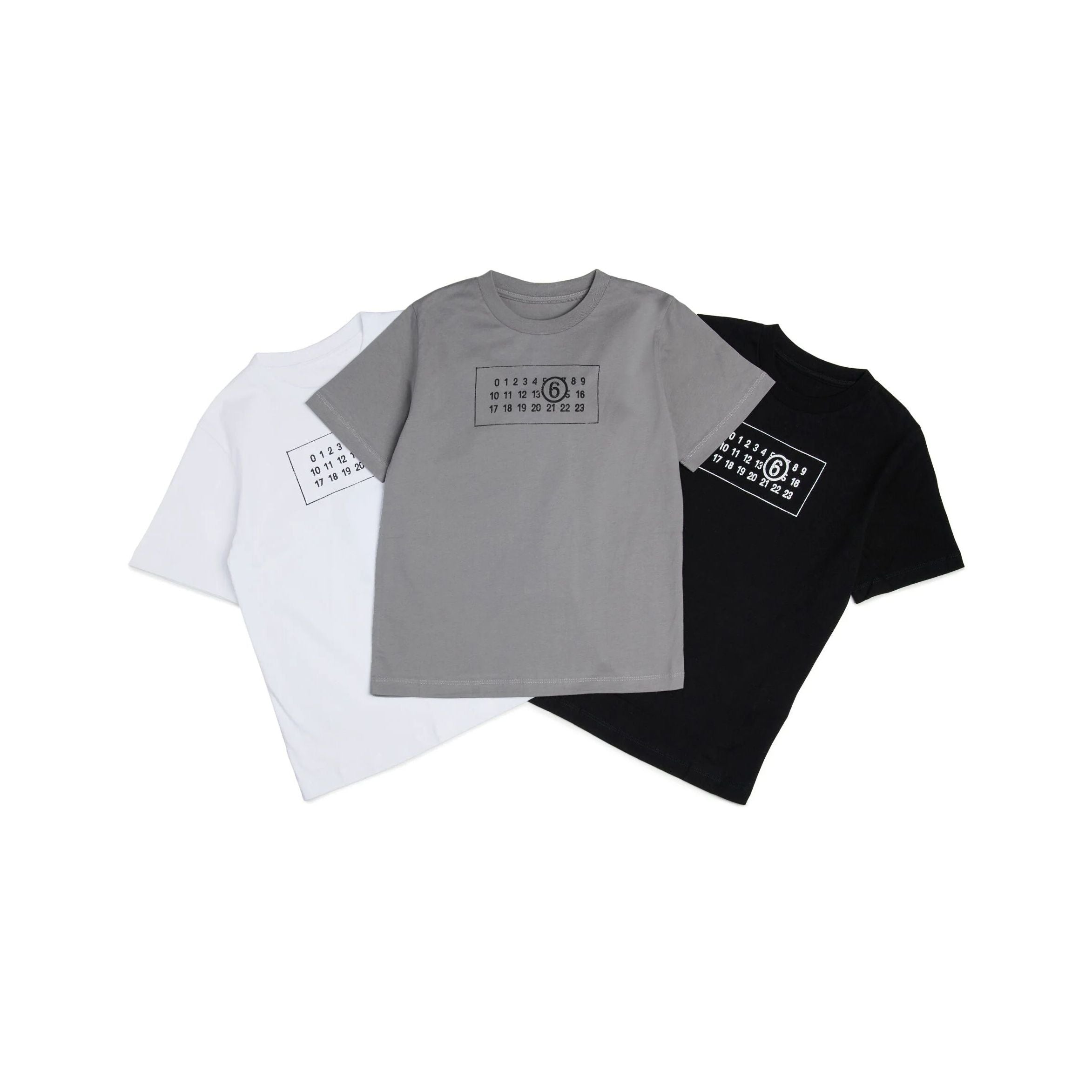 Boys & Girls Tricolor Logo Cotton T-Shirt Set(3 Pack)