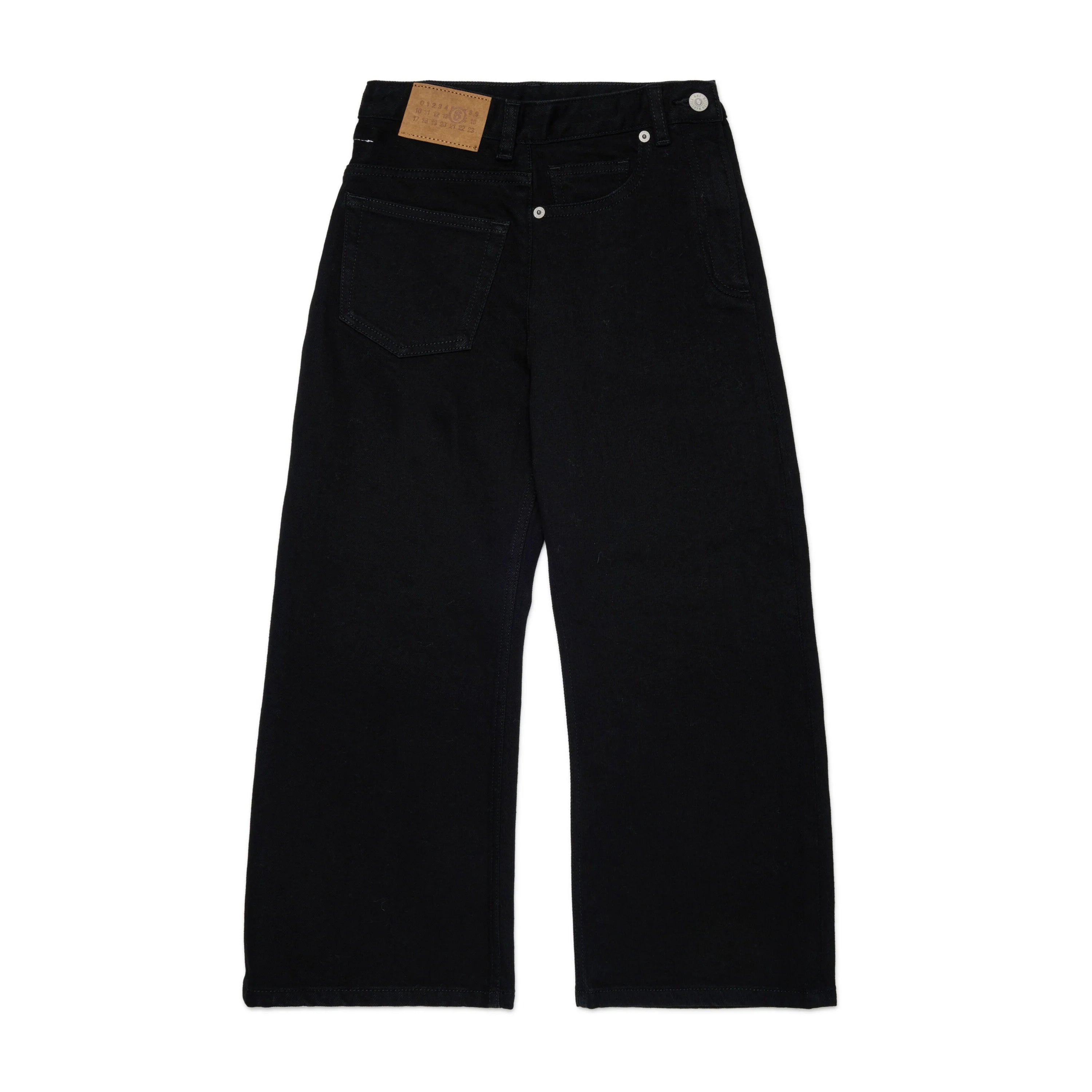 Boys & Girls Black Cotton Trousers