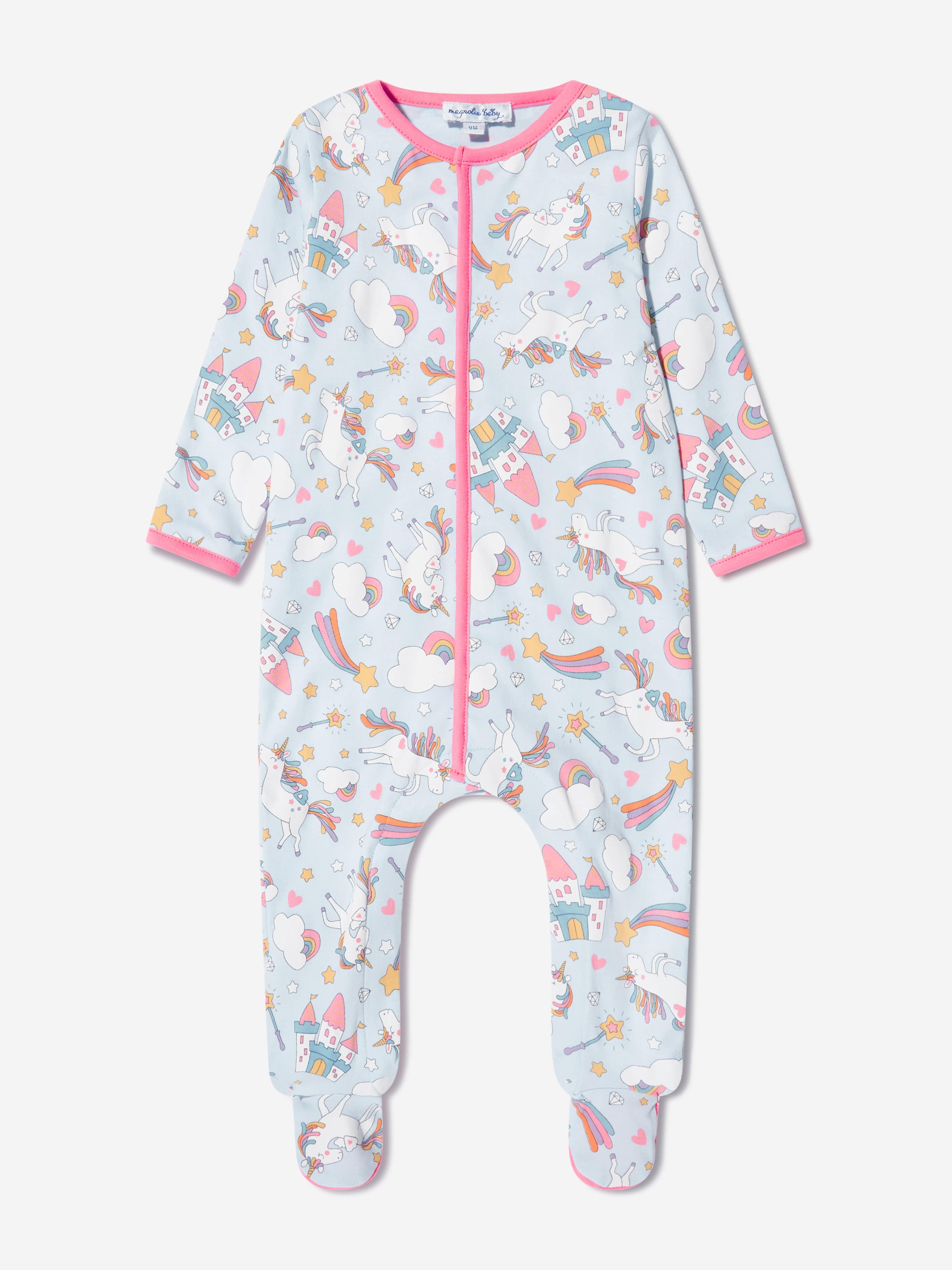 Magnolia Baby Baby Girls Dreamy Unicorns Babygrow in Pink