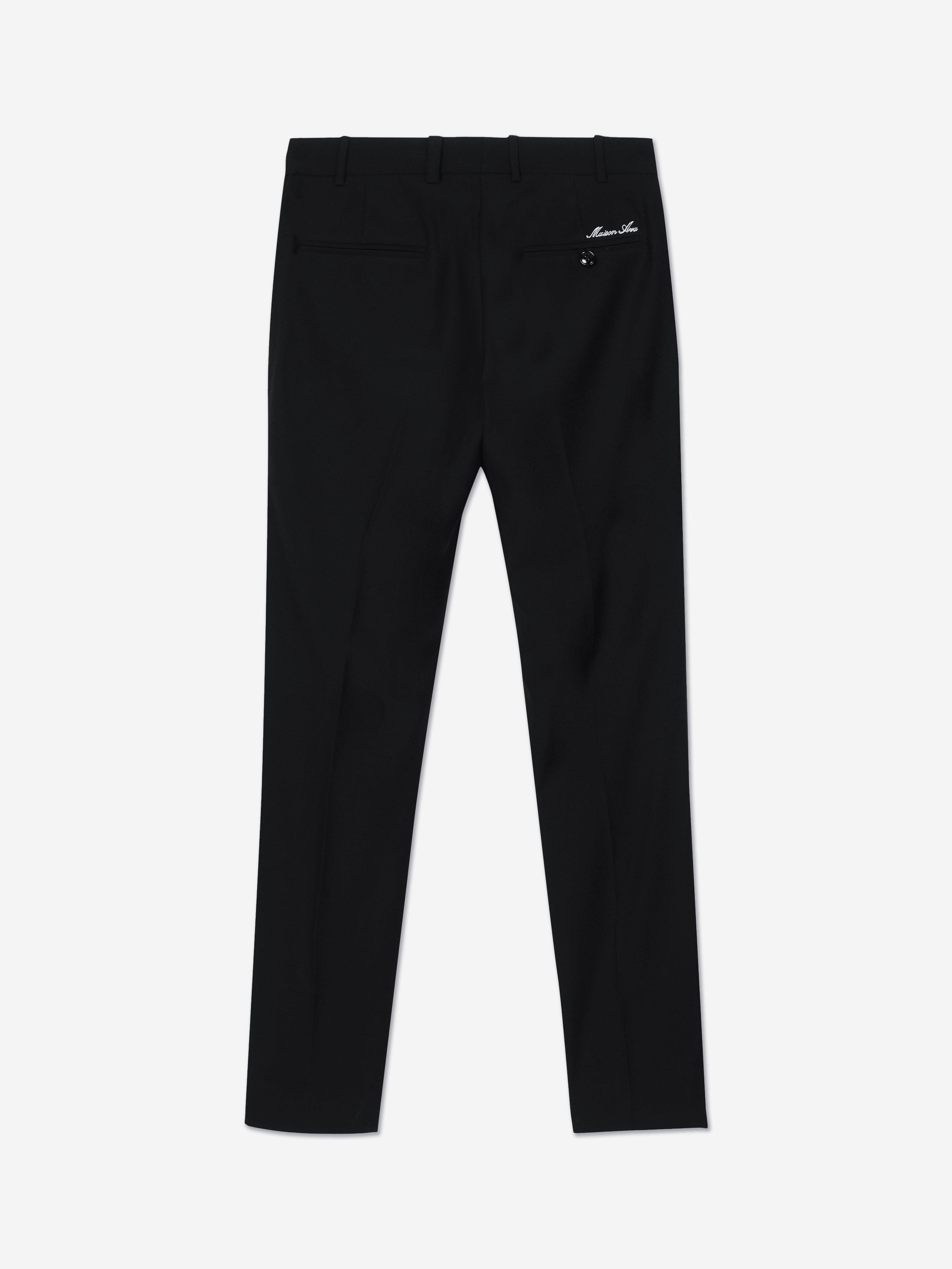Boys Floral Lucien Trousers in Black