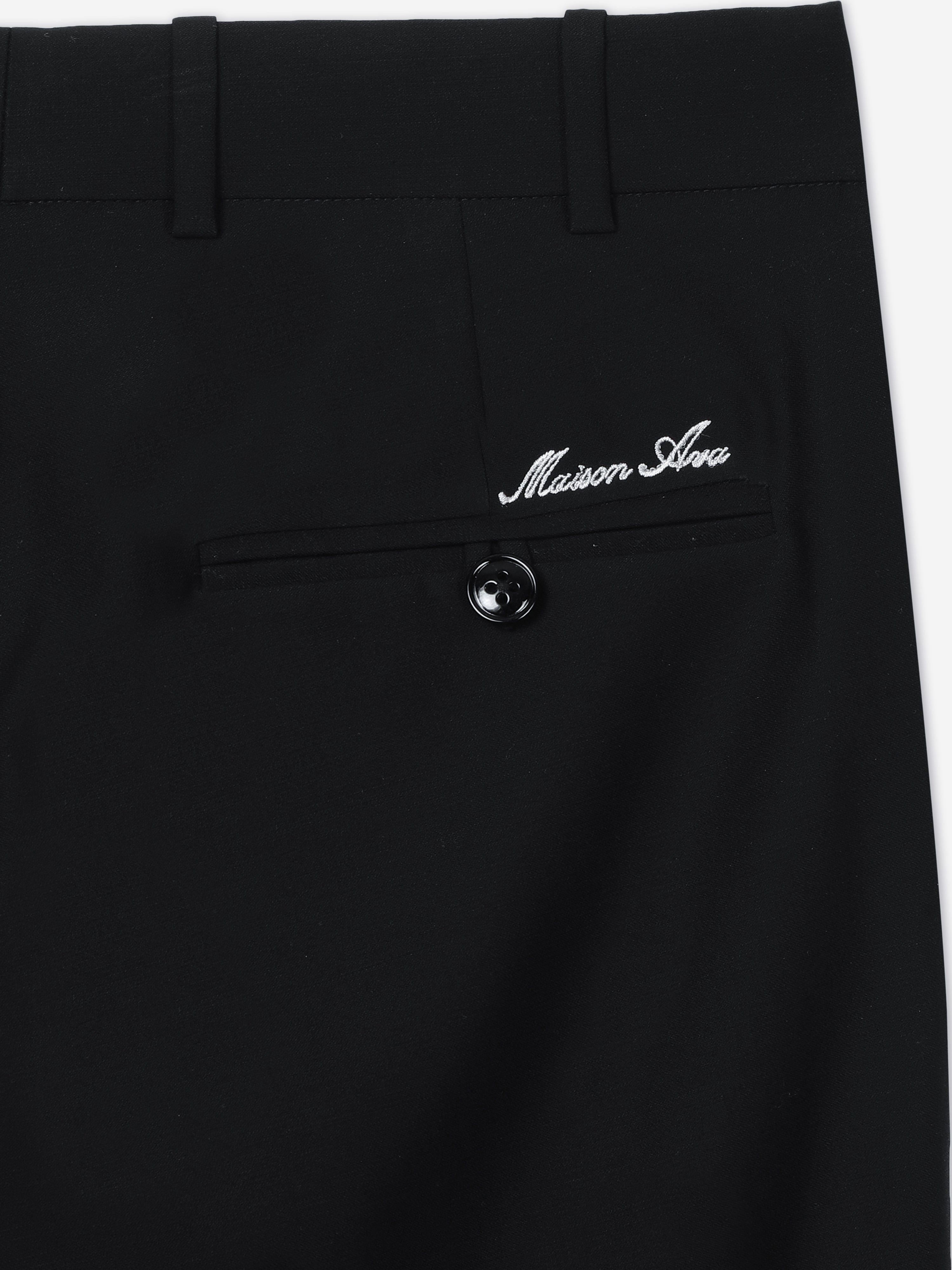 Boys Floral Lucien Trousers in Black