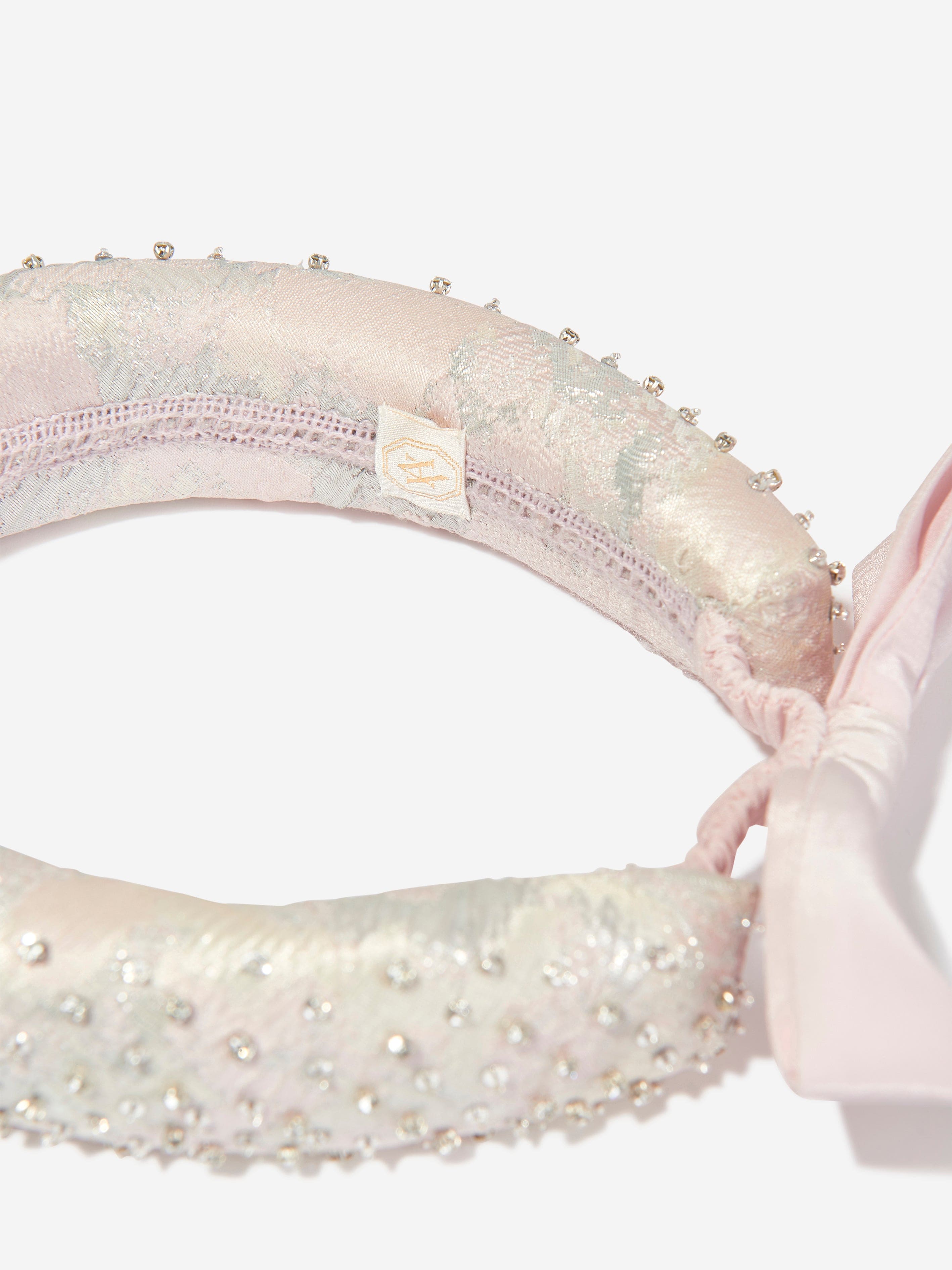 Girls Brocade Headband in Pink