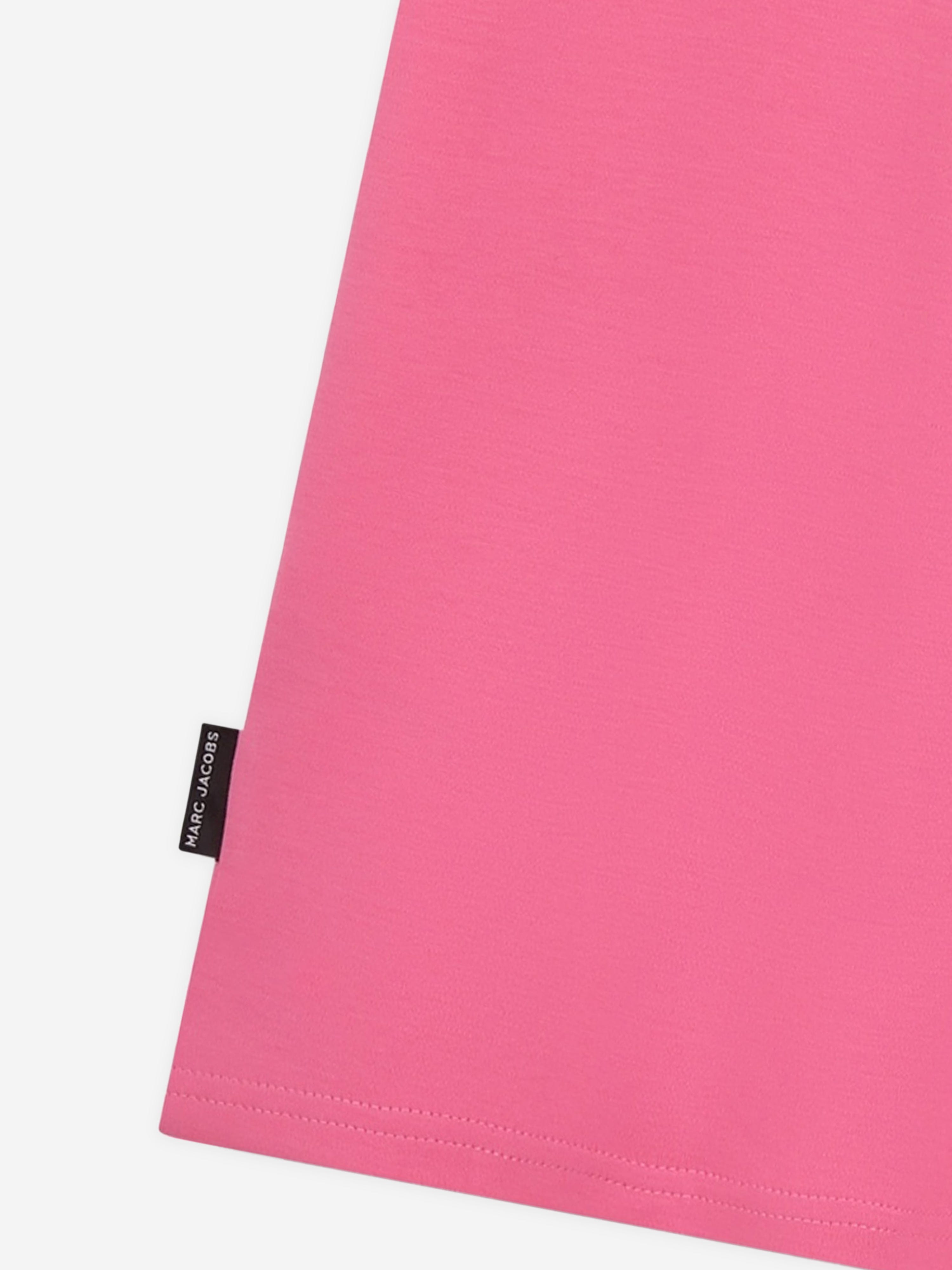 MARC JACOBS Girls Snapshot Bag T-Shirt Dress in Pink