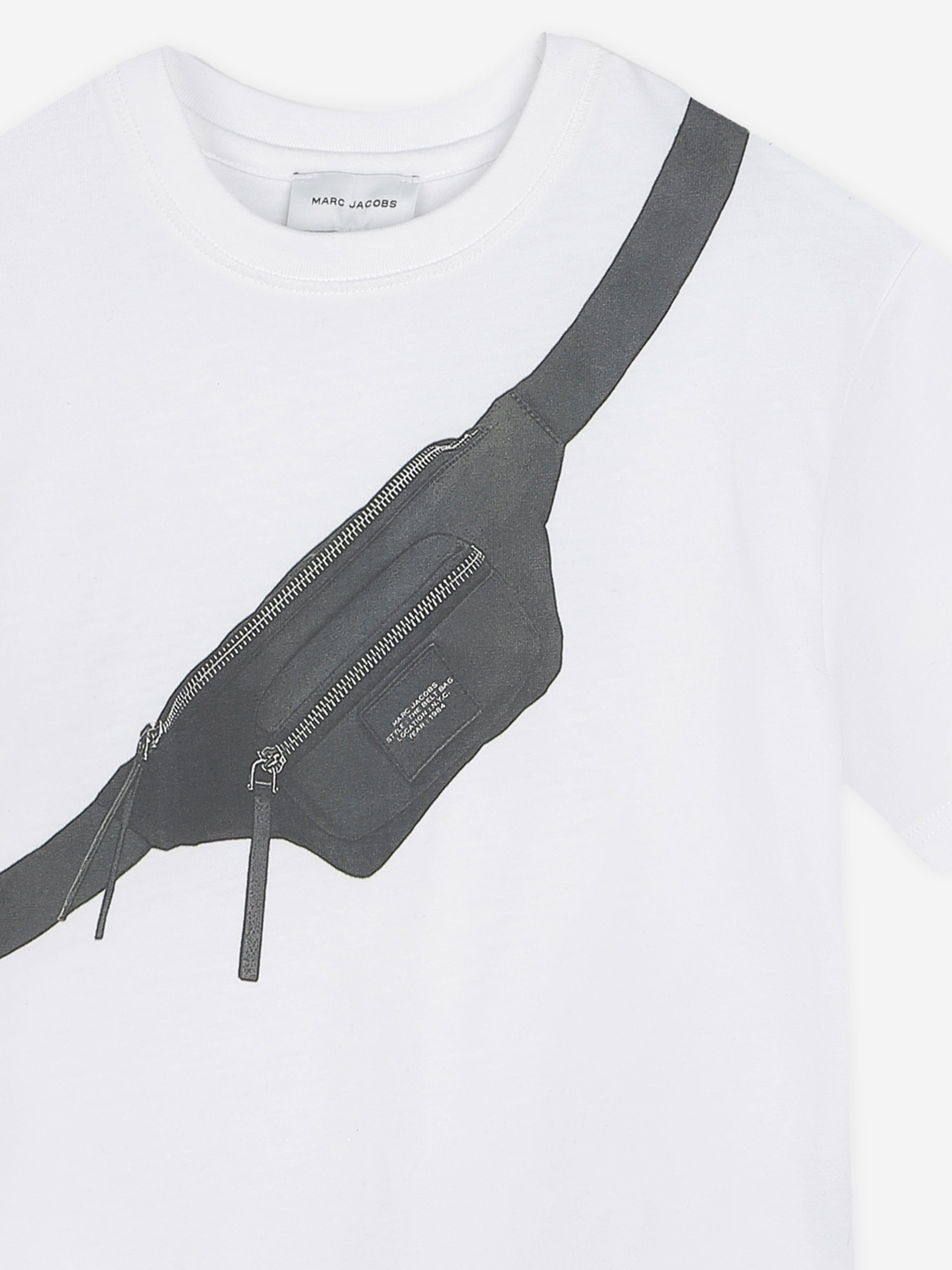 MARC JACOBS Kids Belt Bag Print T-Shirt in White