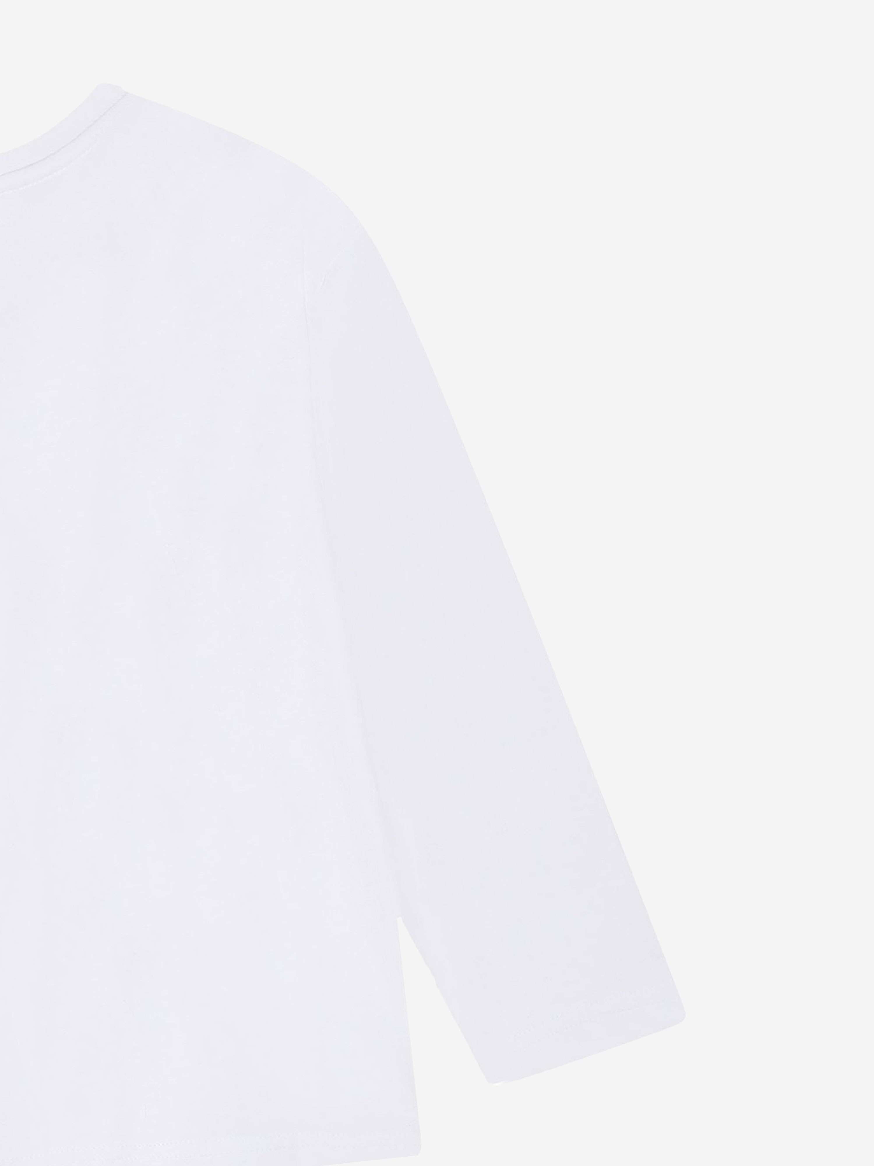 MARC JACOBS Girls Long Sleeve Diamante Logo T-Shirt in White