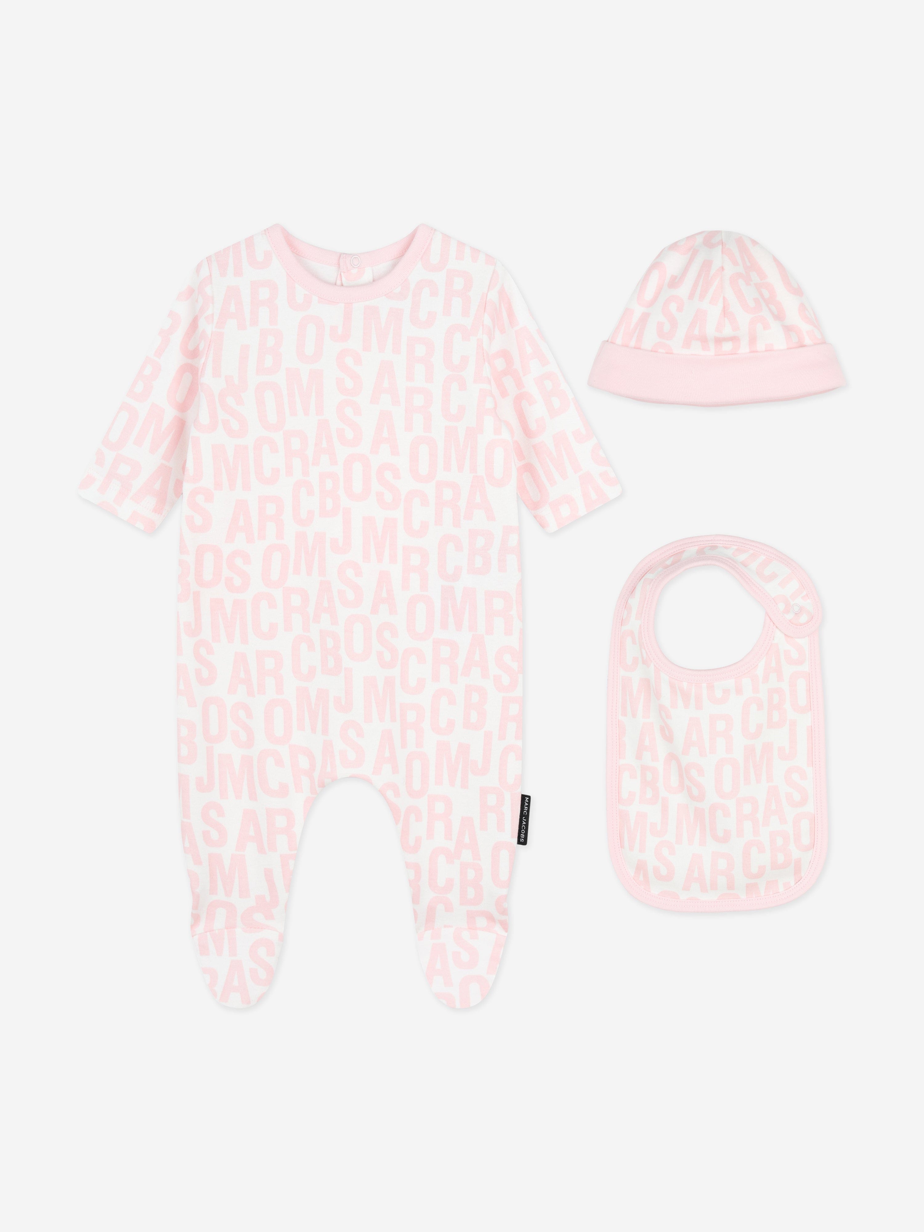 MARC JACOBS Baby Girls Babygrow Gift Set in Pink