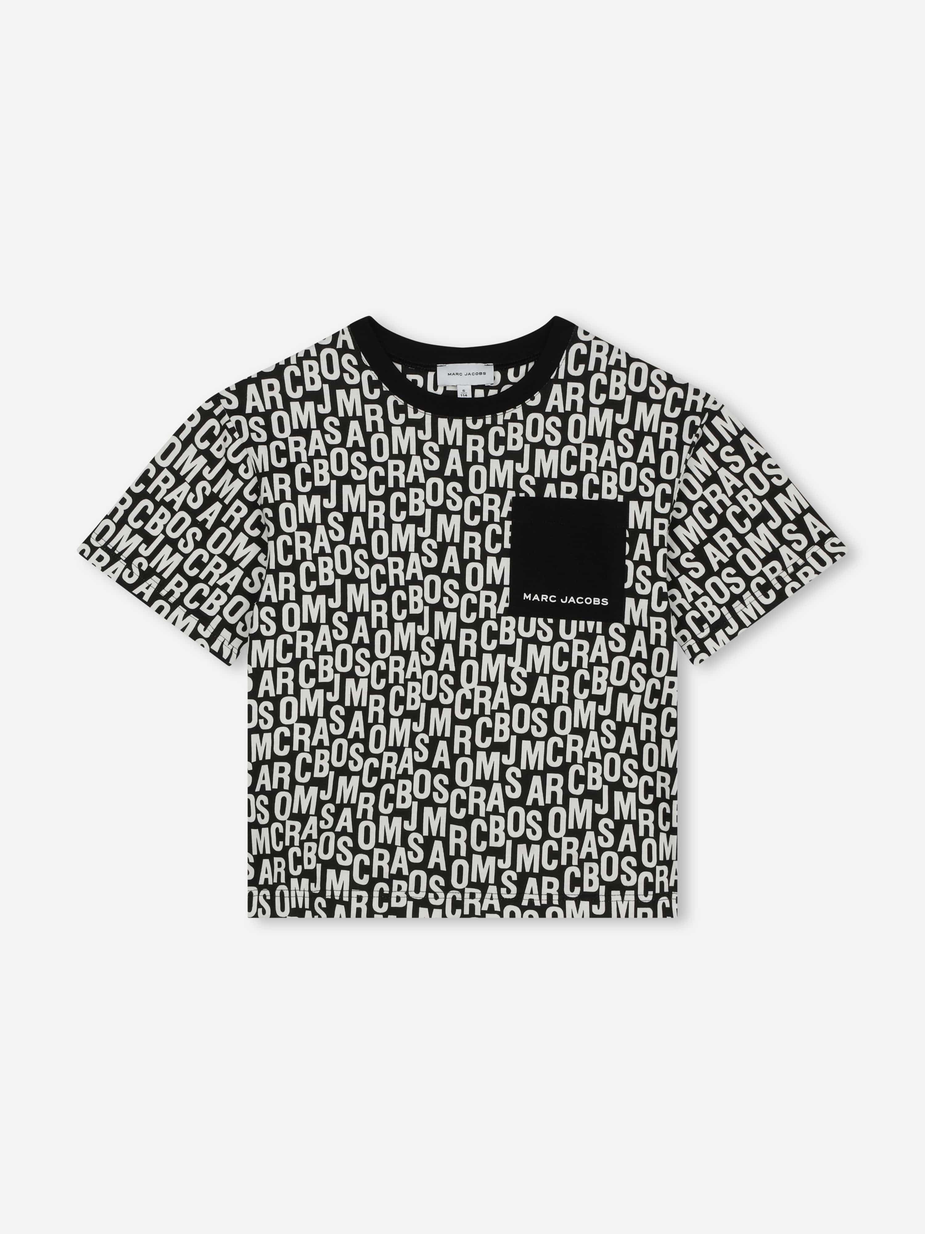 MARC JACOBS Kids Logo Pocket T-Shirt in Black