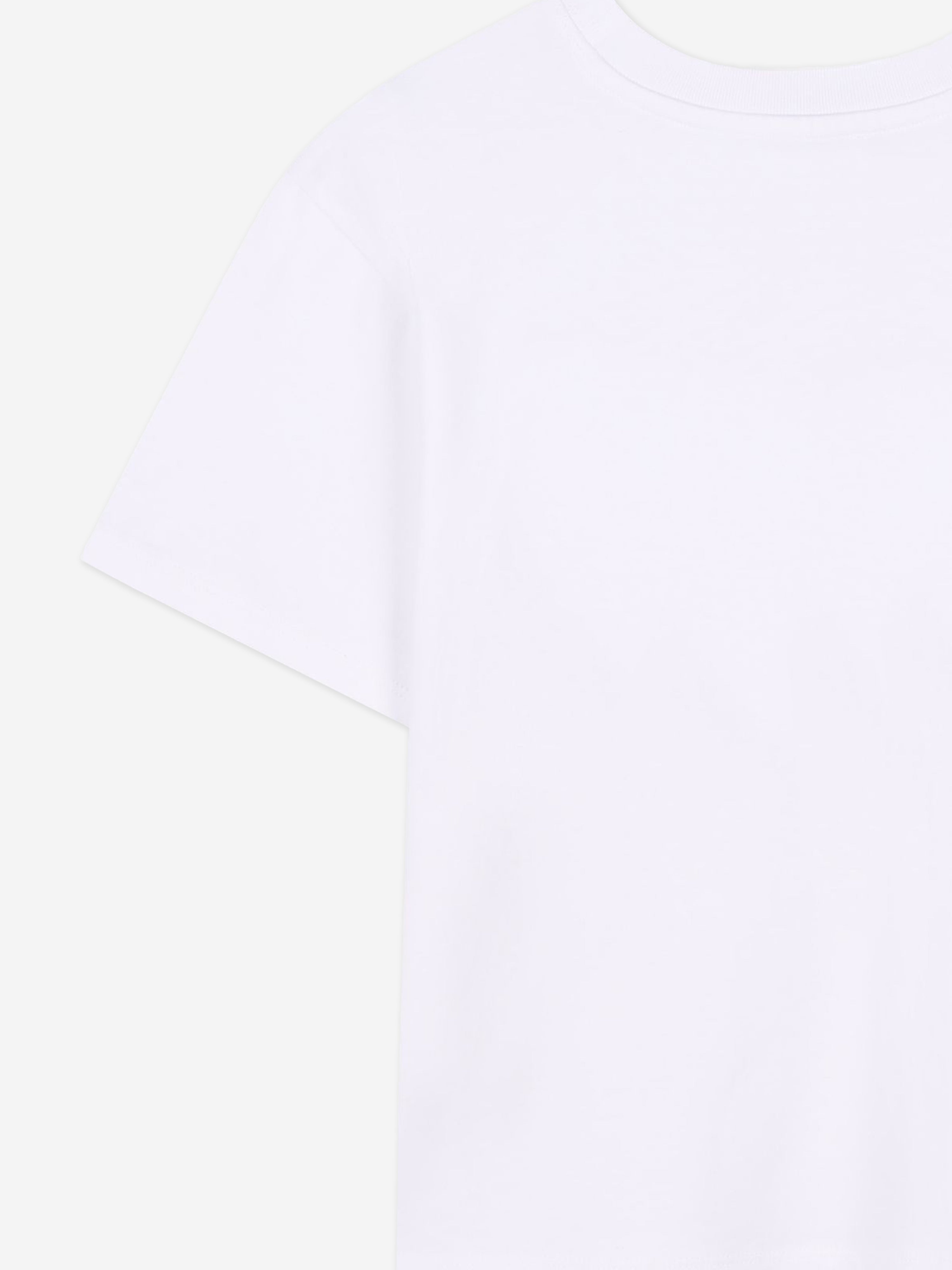 Girls Charm Heart Print T-Shirt in White