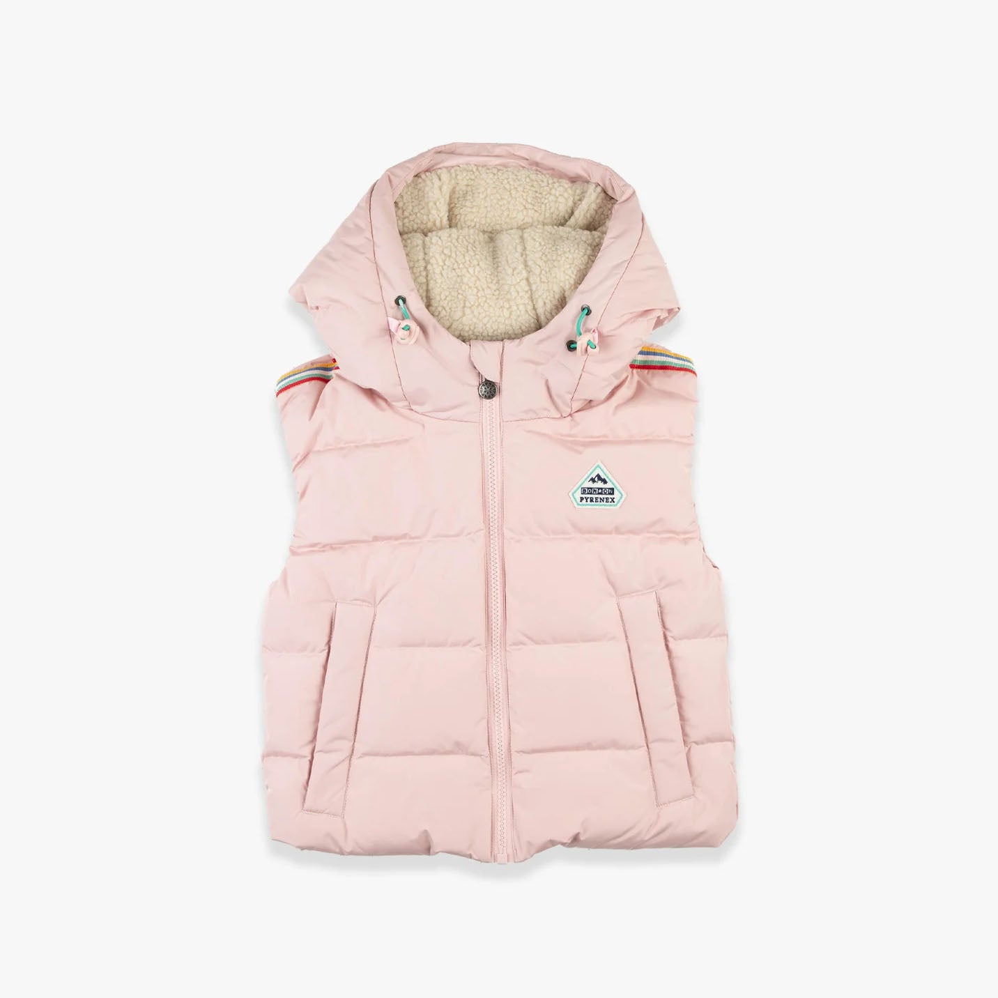 Girls Light Pink Padded Down Gilet(Bonton x Pyrenex)
