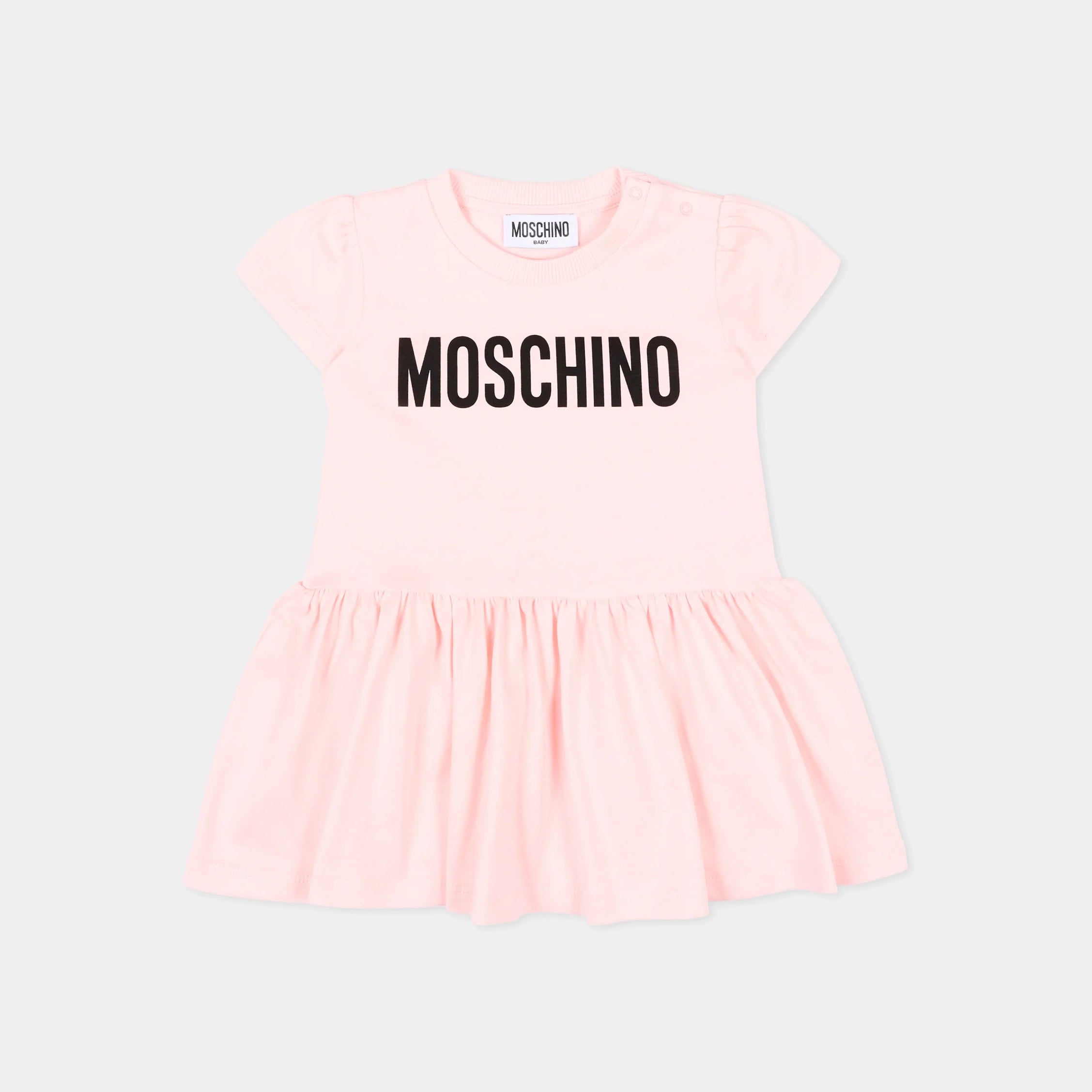 Baby Girls Light Pink Logo Cotton Dress