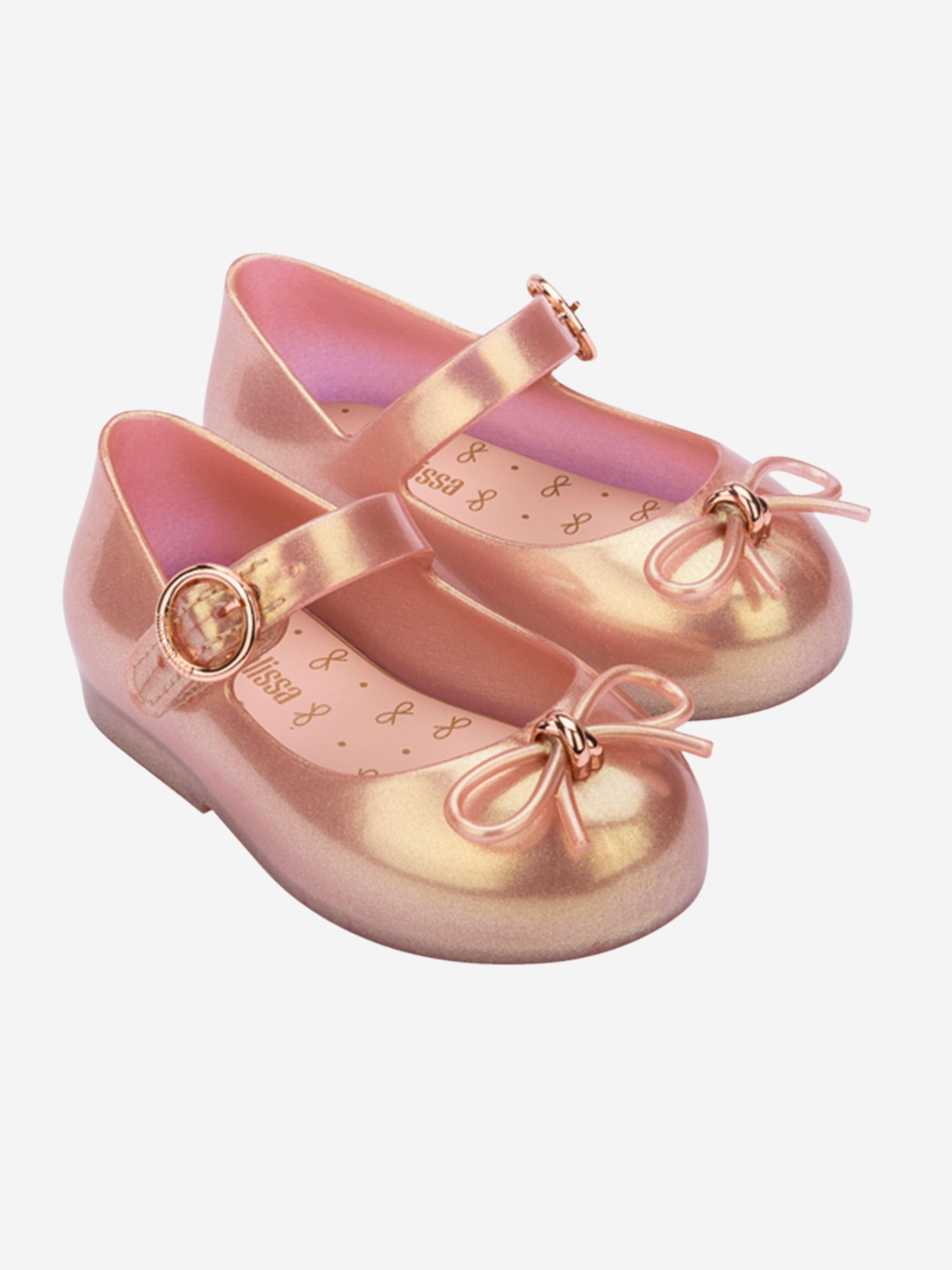 Girls Sweet Love Ballerinas in Gold
