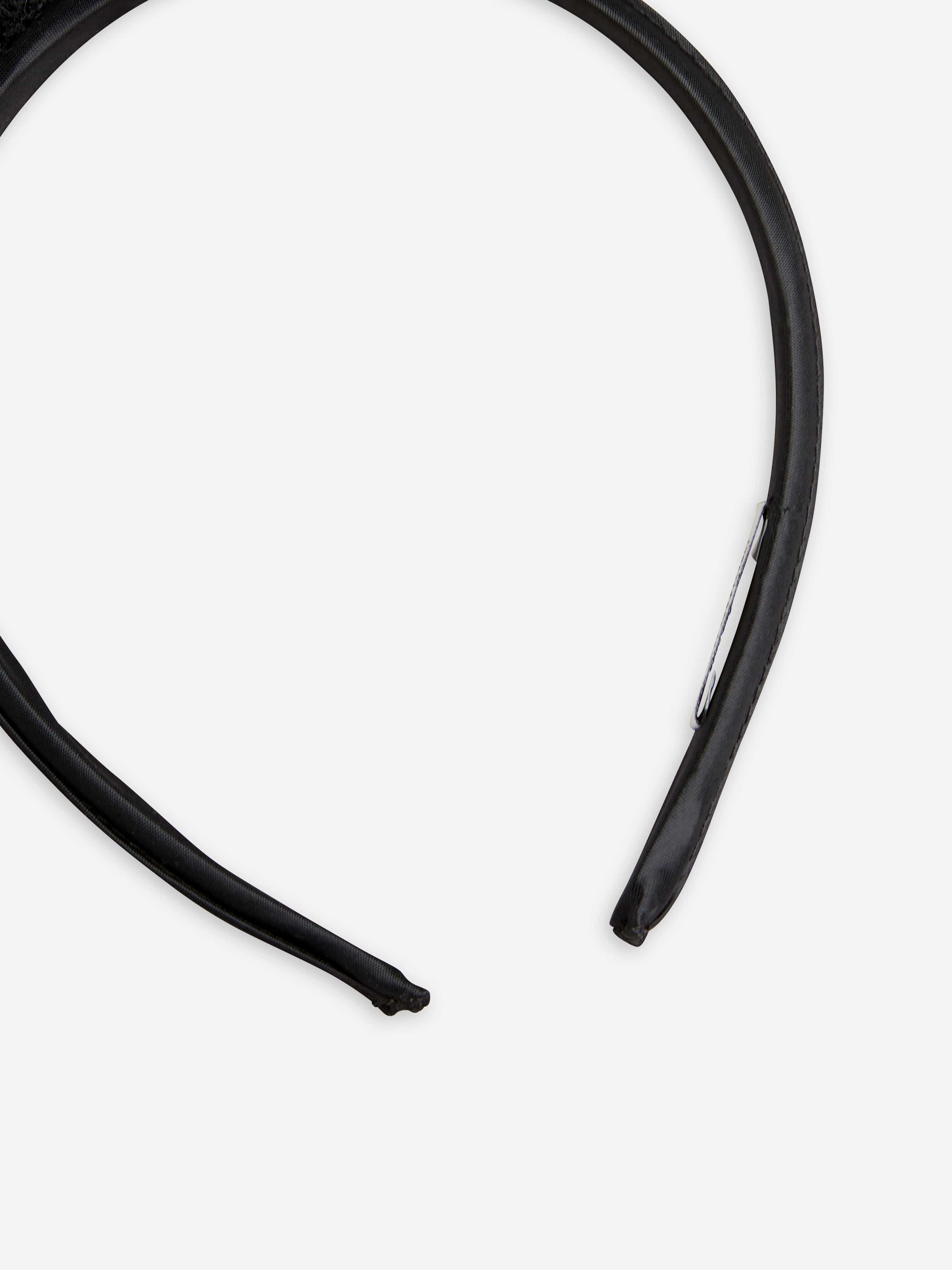 Mini Rodini Girls Fluffy Cat Headband in Black