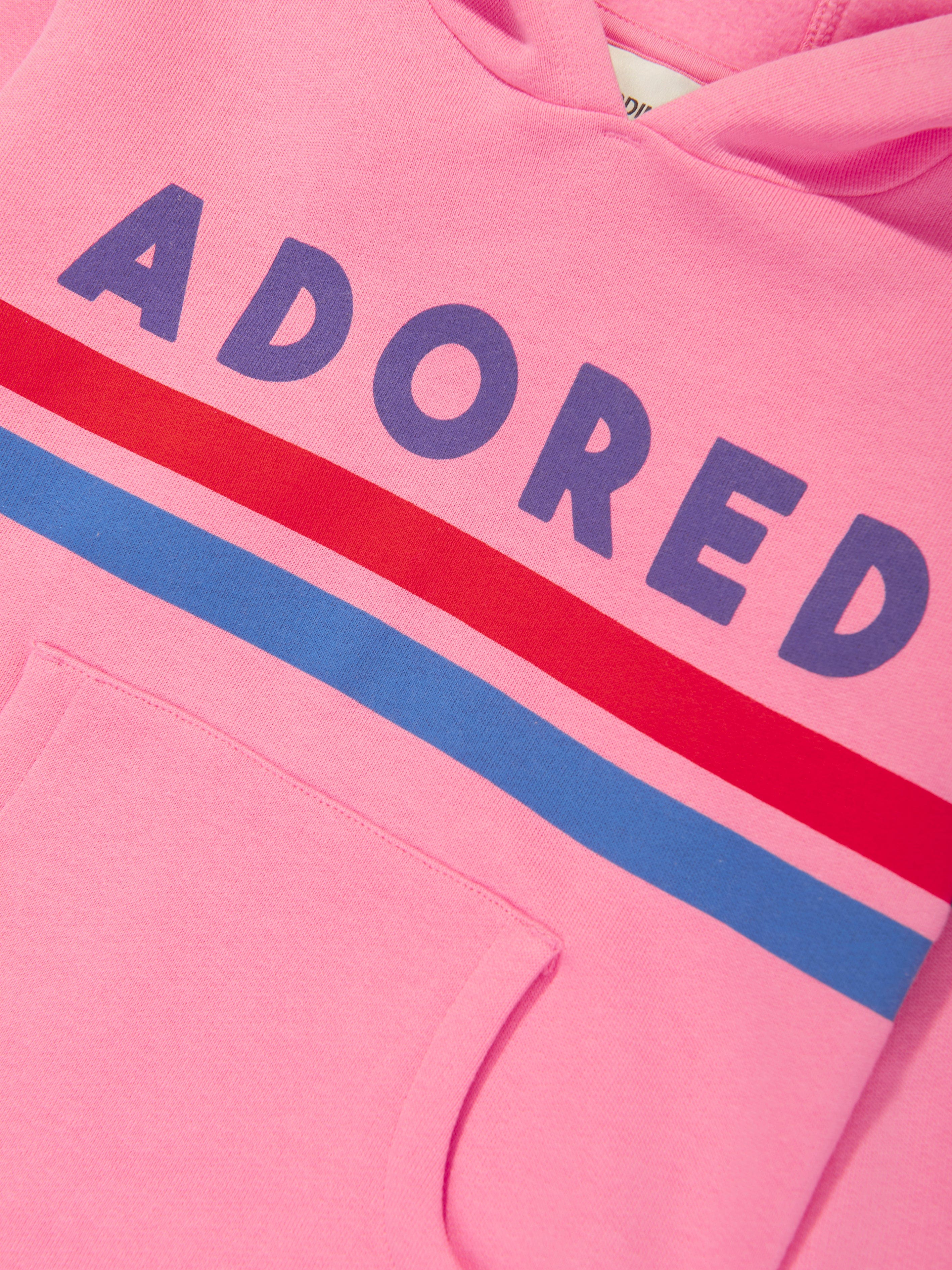 Mini Rodini Girls Adored Hoodie Dress in Pink