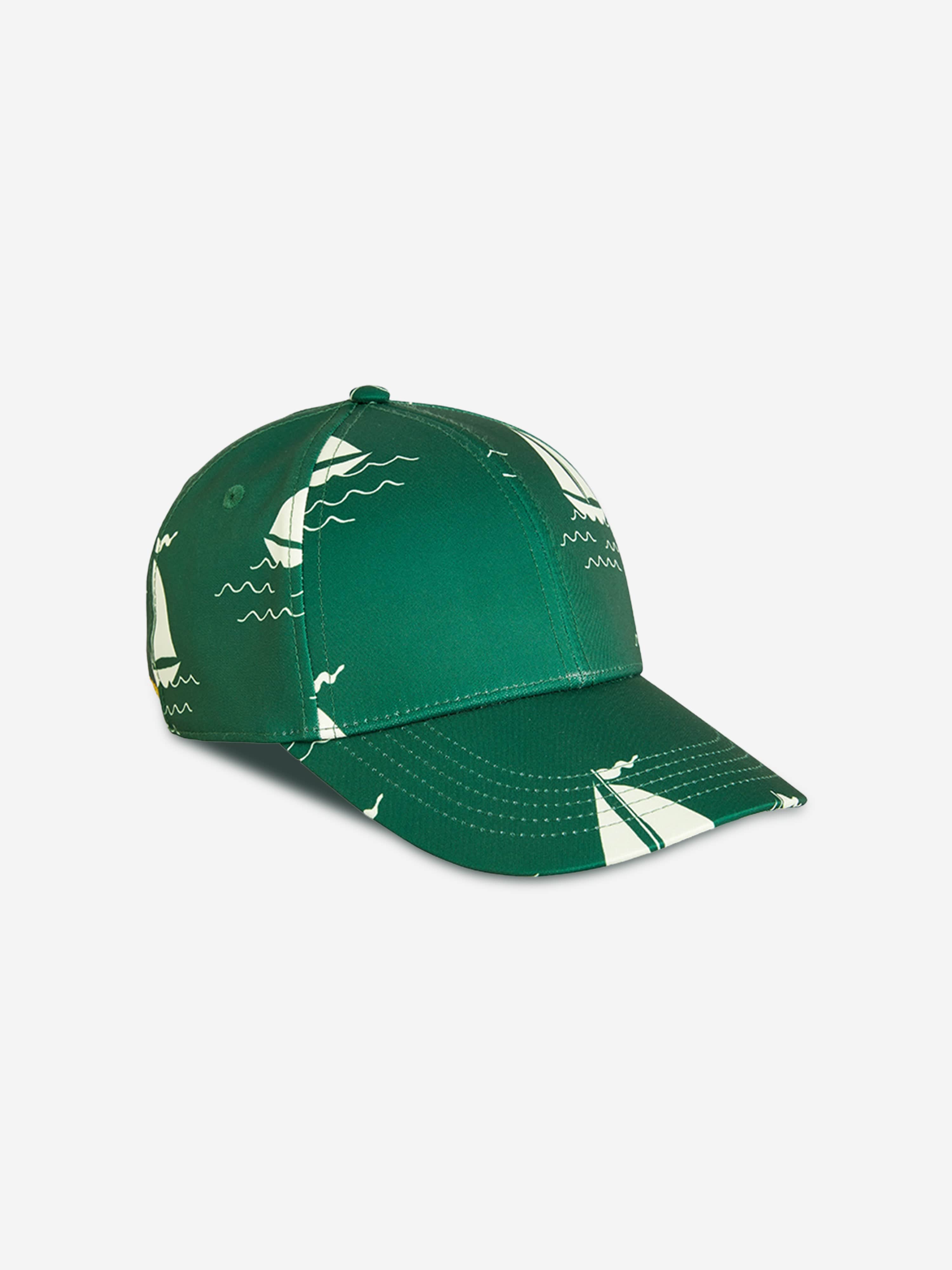 Baby Boys Sailing Boats Cap in Green
