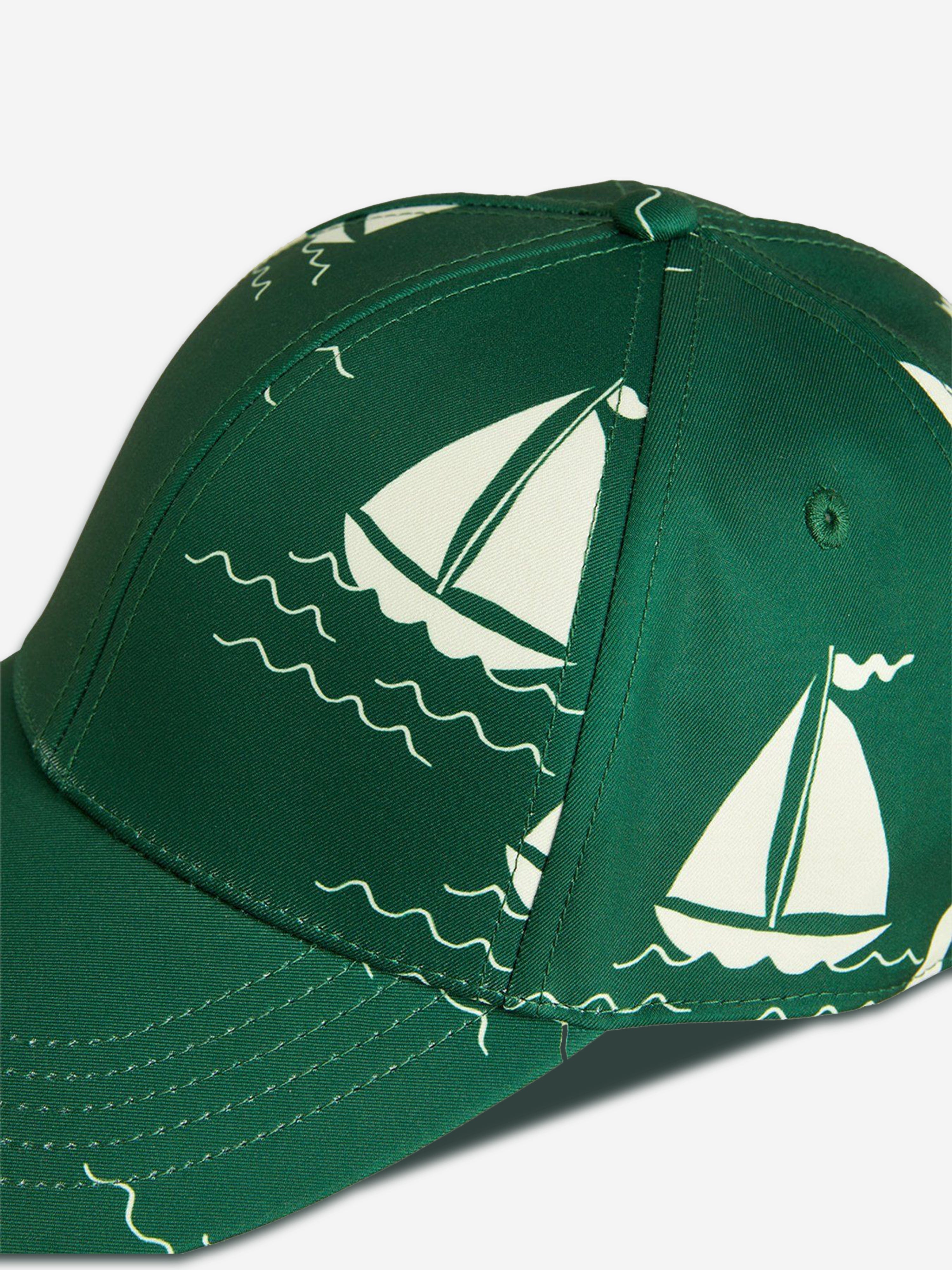Baby Boys Sailing Boats Cap in Green