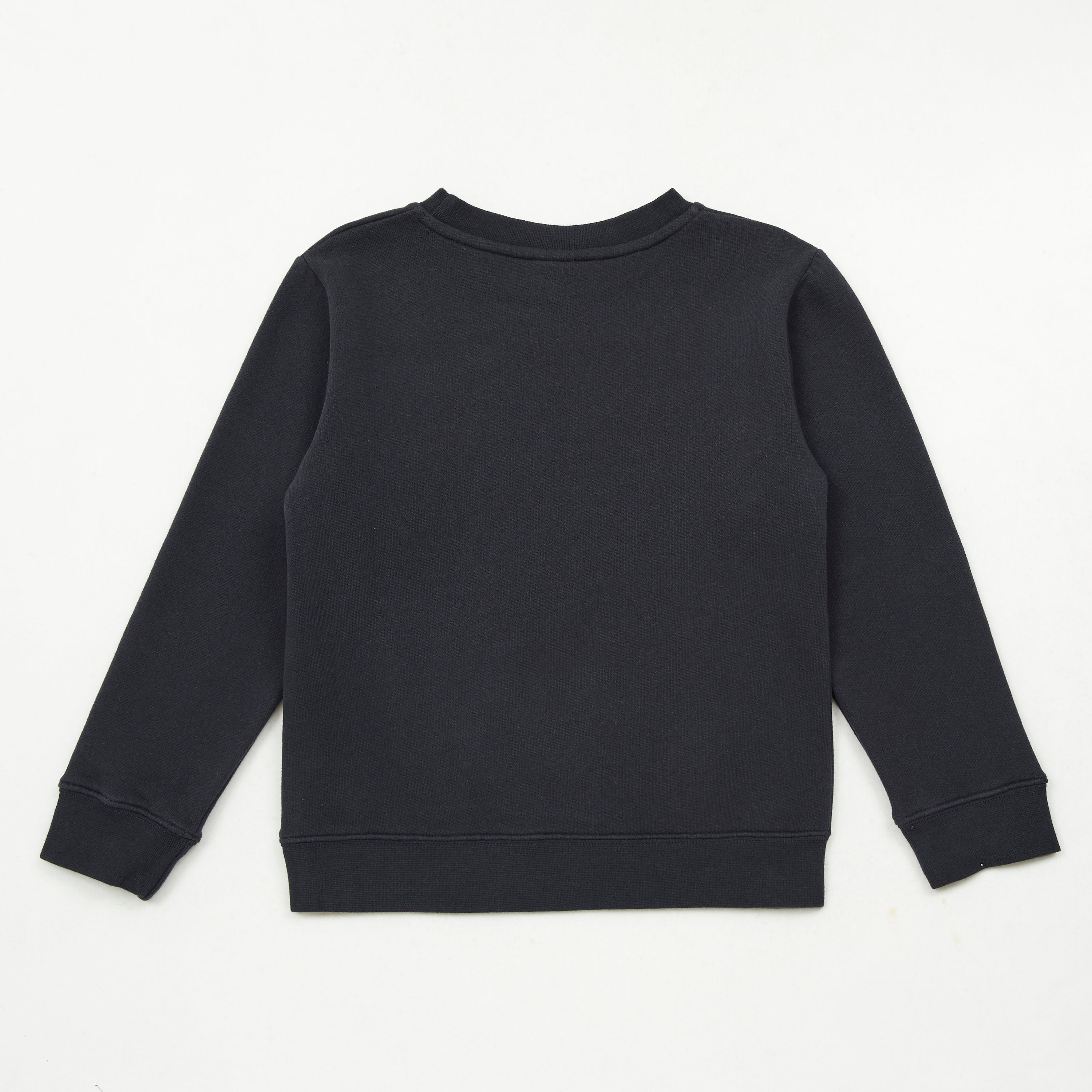 Girls Black Printed Cotton Sweatshirt