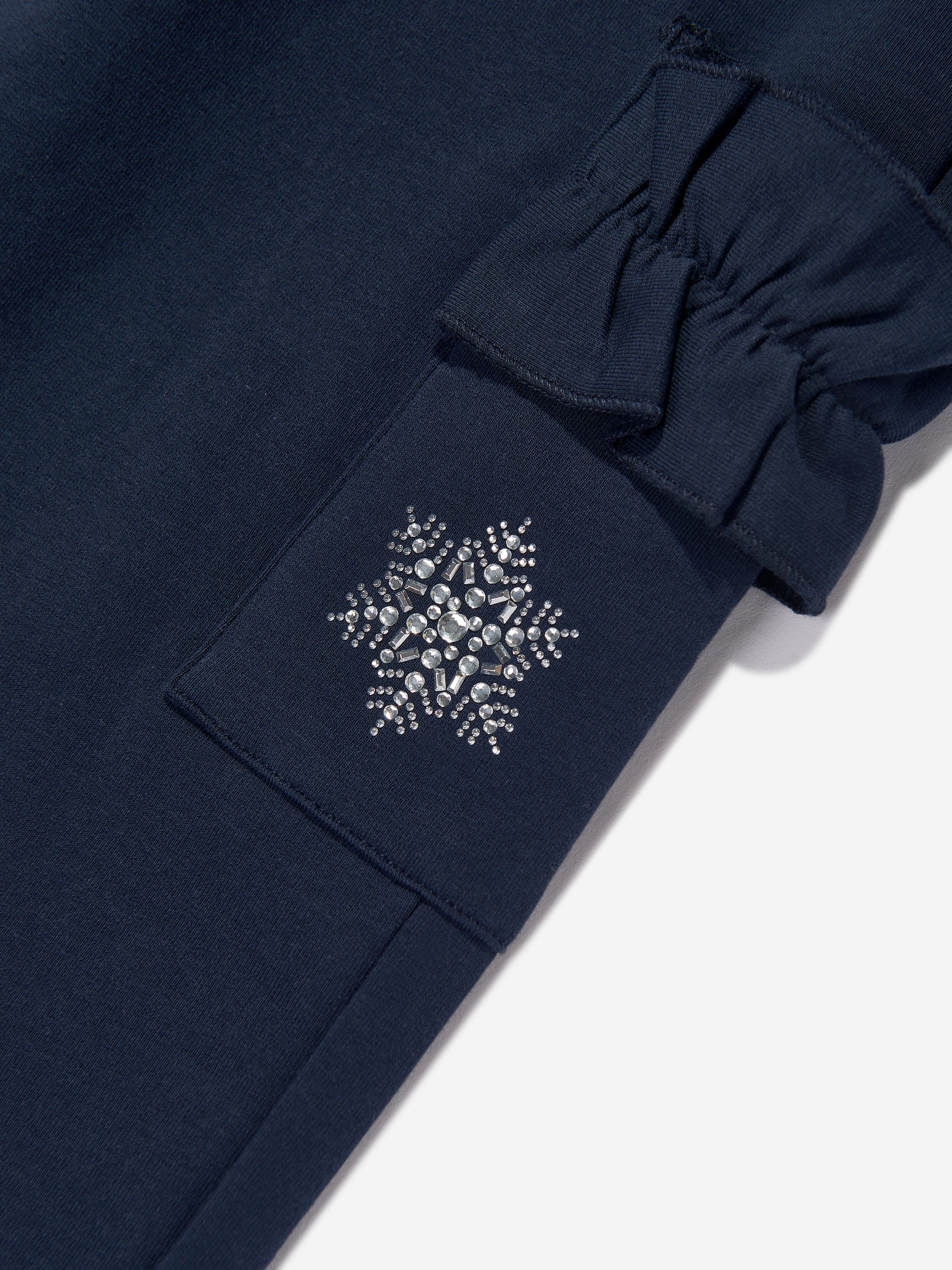 Monnalisa Girls Cargo Joggers in Blue
