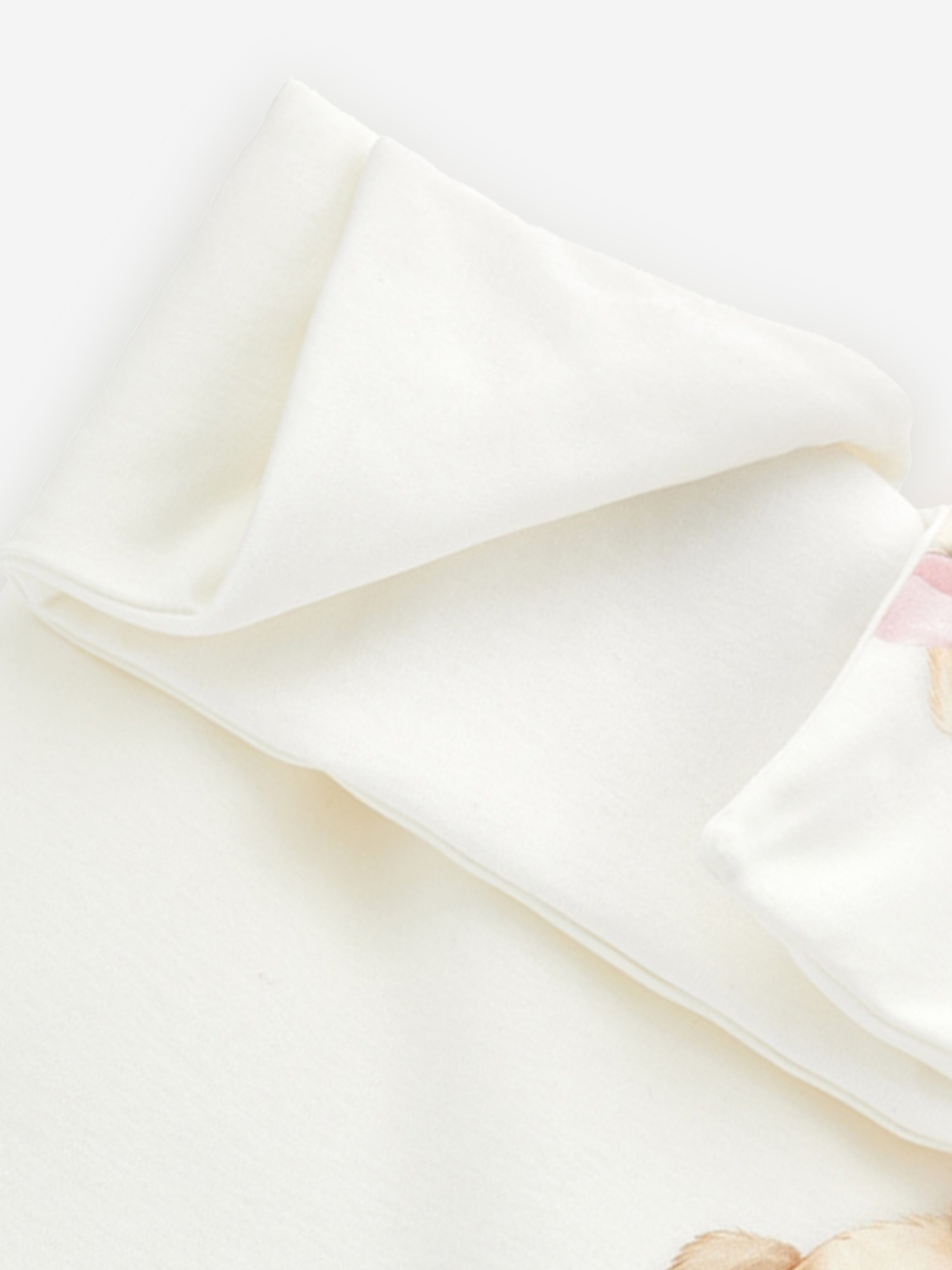 Monnalisa Baby Girls Bear Blanket in Ivory