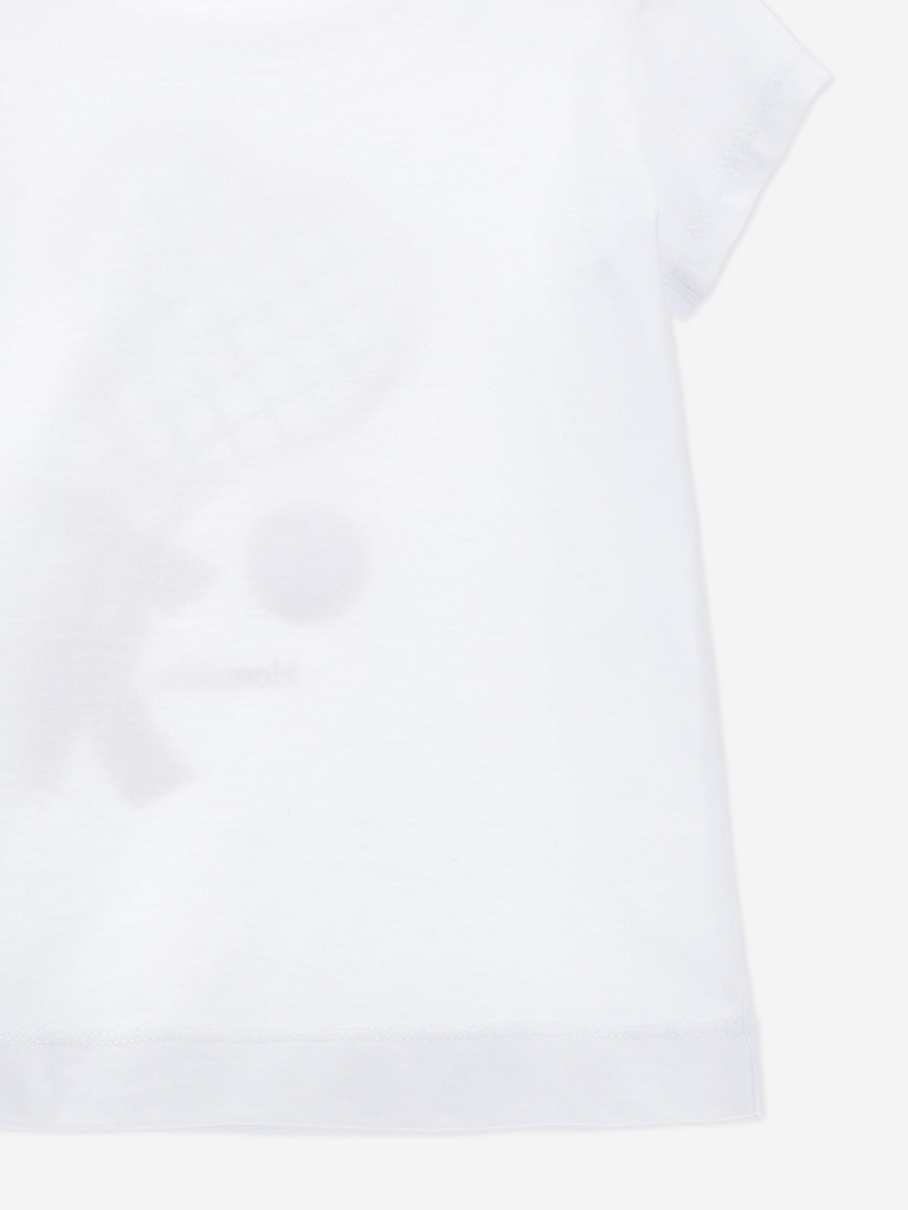 Girls Heart Racket and Ball T-Shirt in White