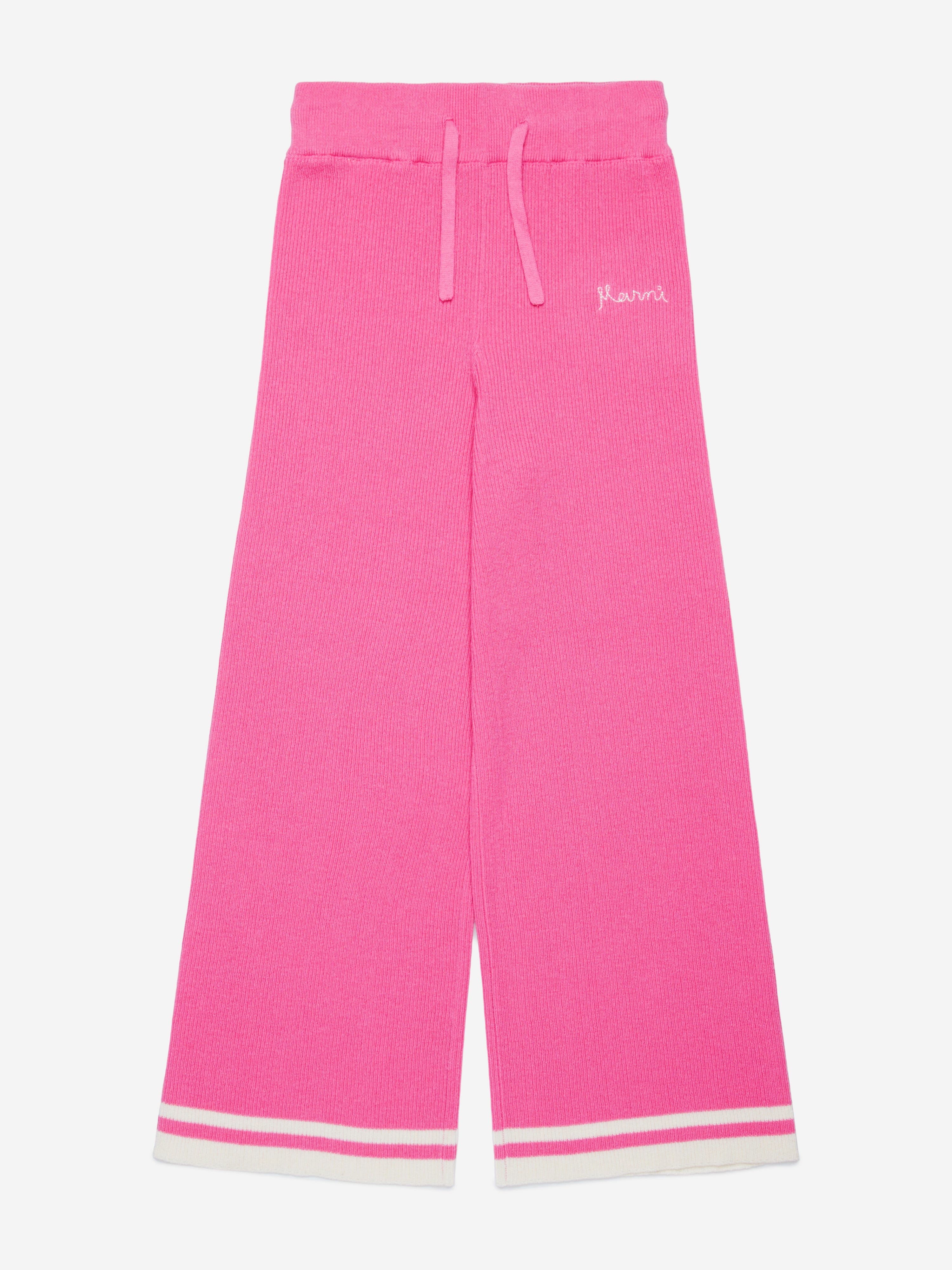 Girls Knitted Trousers in Pink