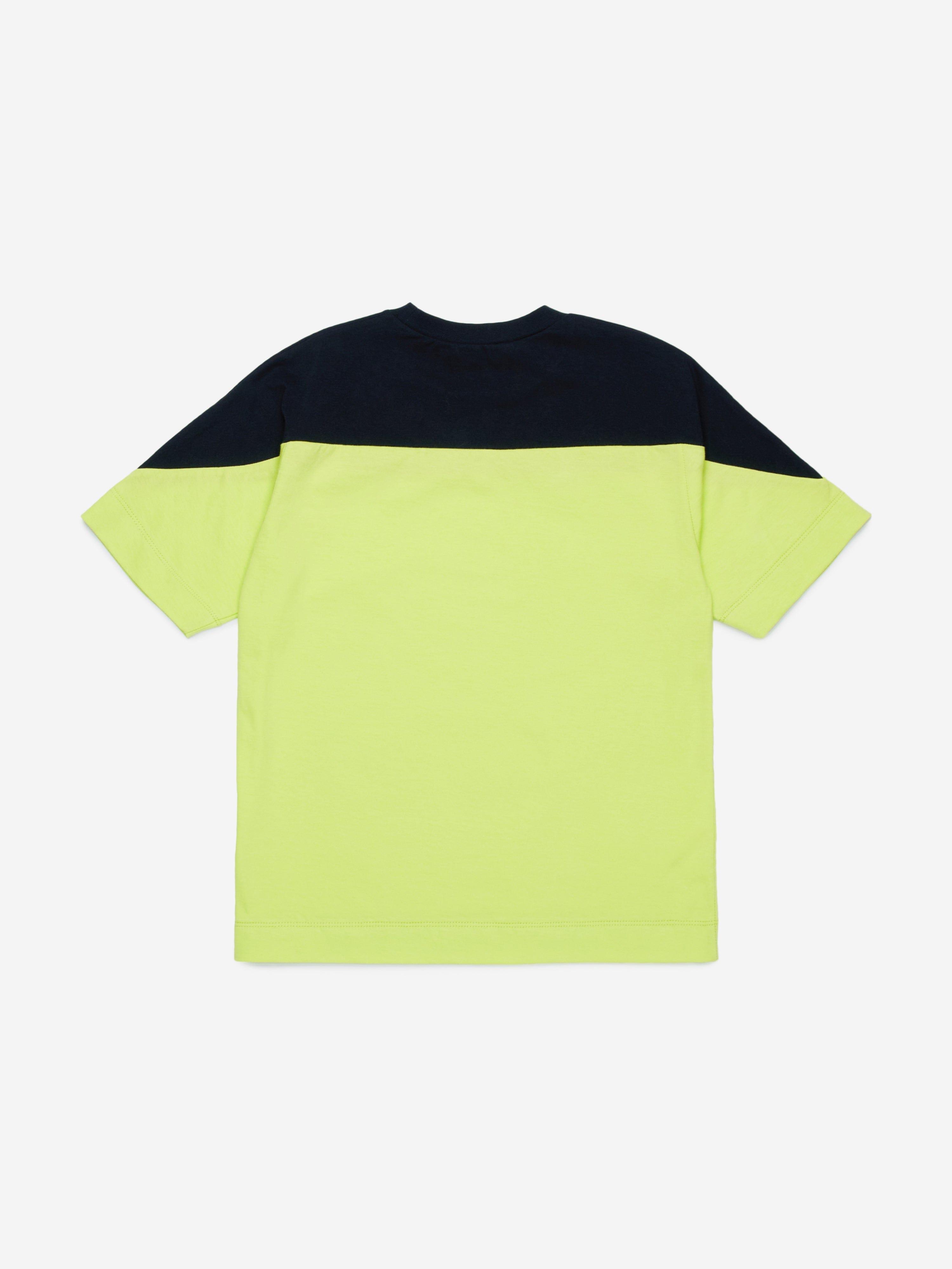 MARNI Kids Colourblock T-Shirt in Green