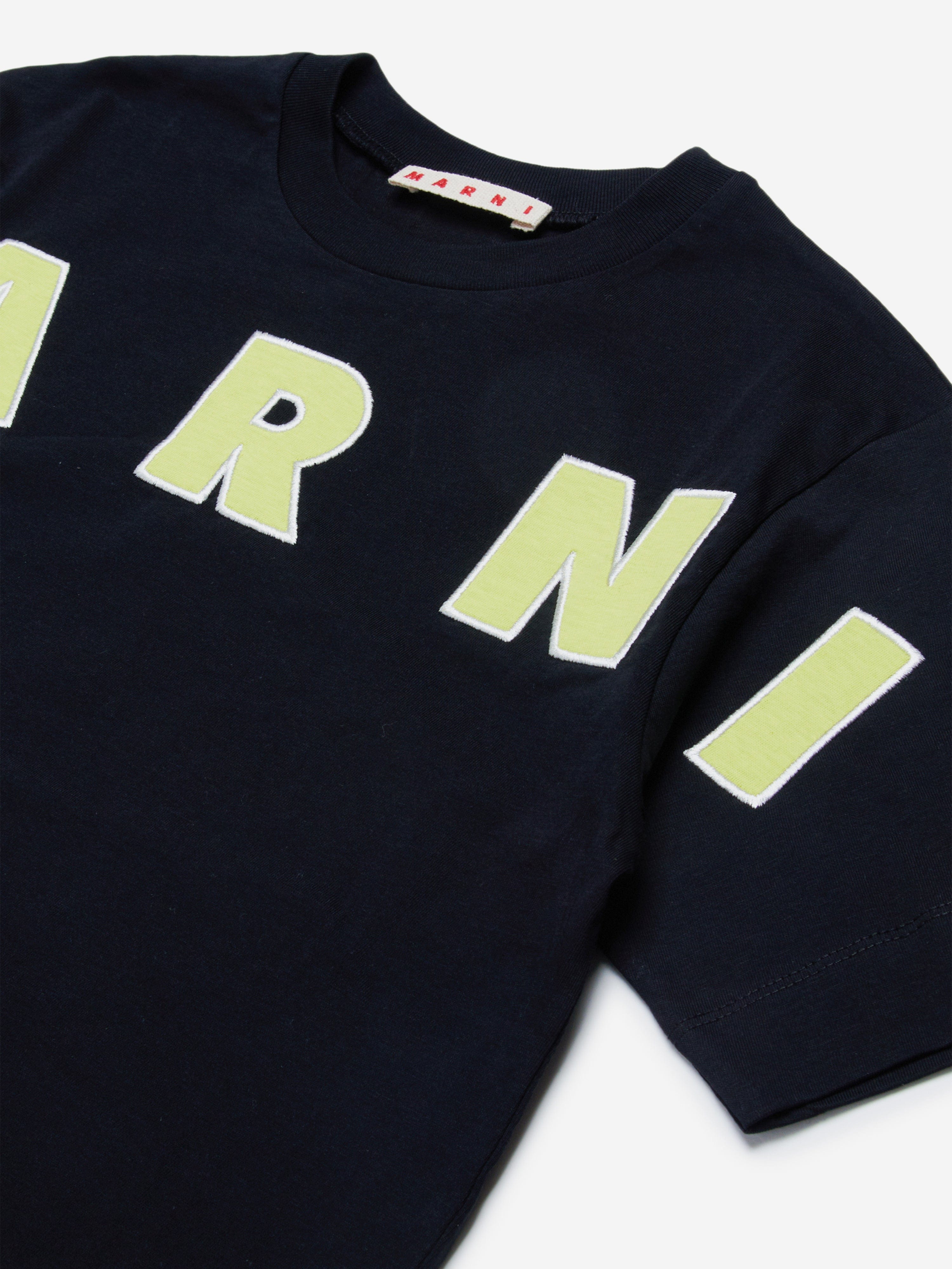 MARNI Kids Logo T-Shirt in Black