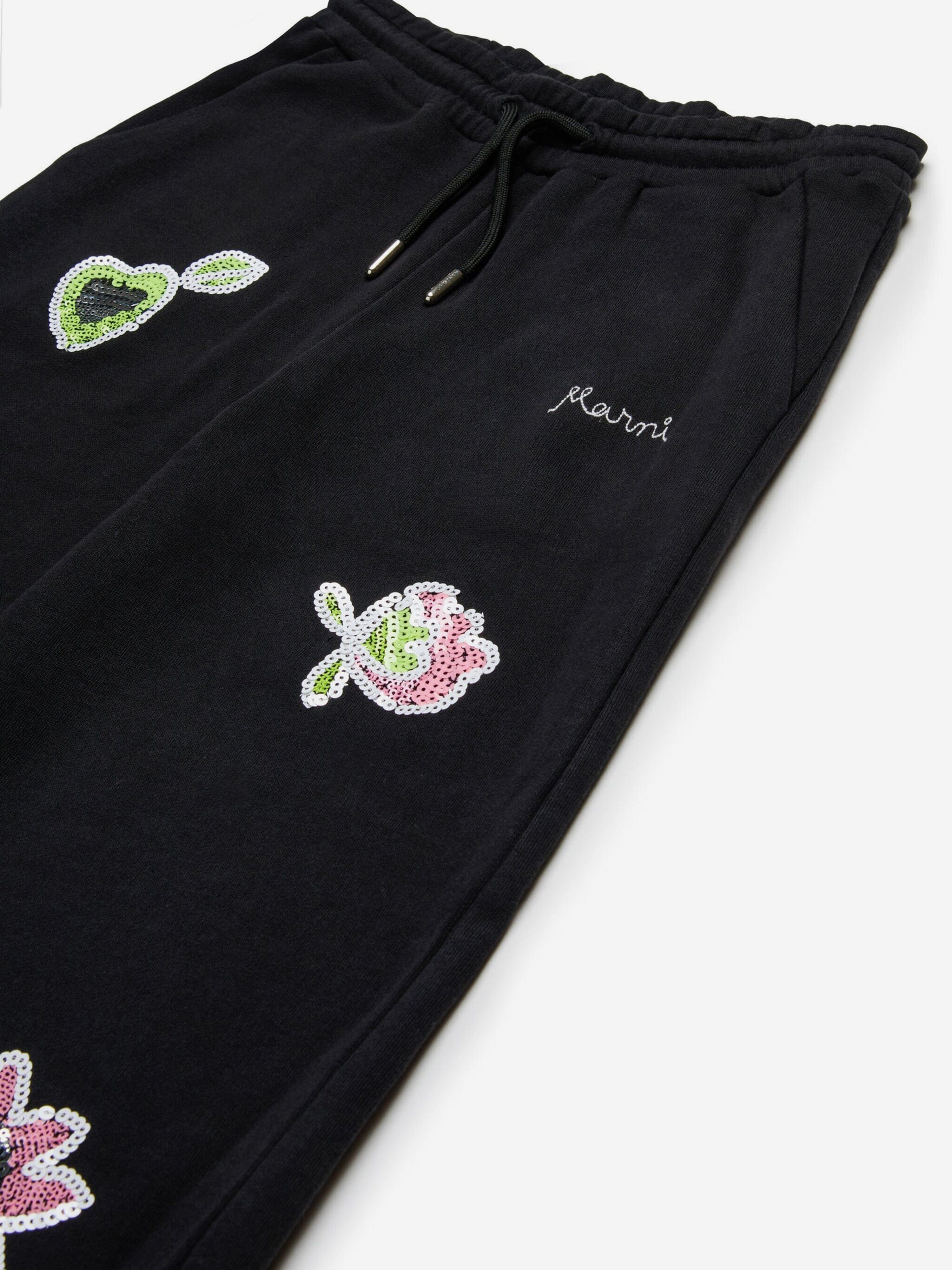Girls Applique Trousers in Black