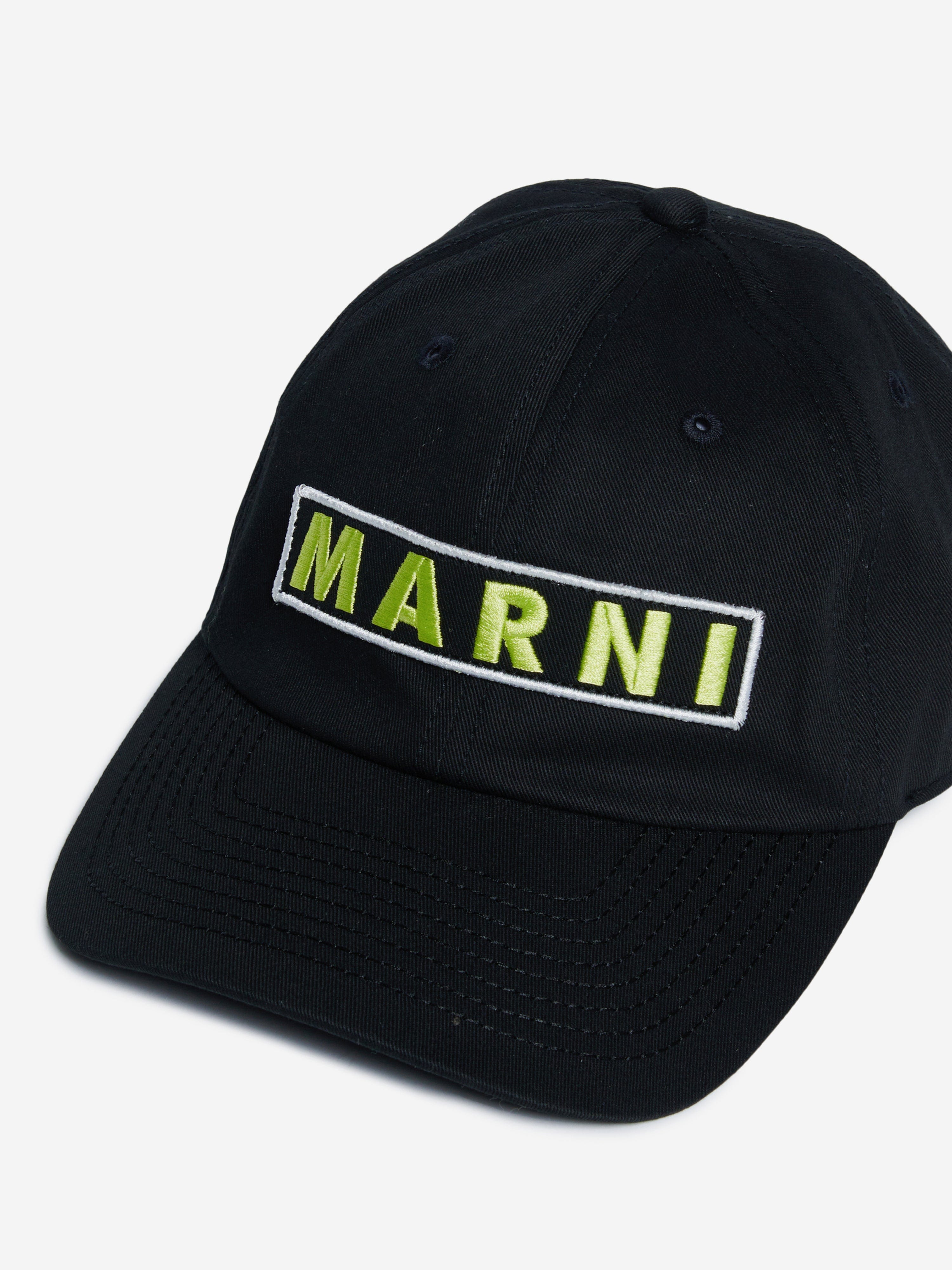 MARNI Kids Logo Cap in Black