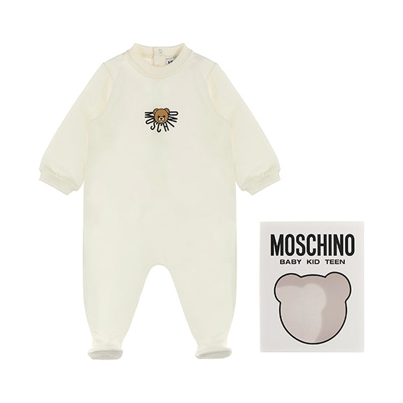 Baby Boys & Girls White Cotton Babysuit Gift