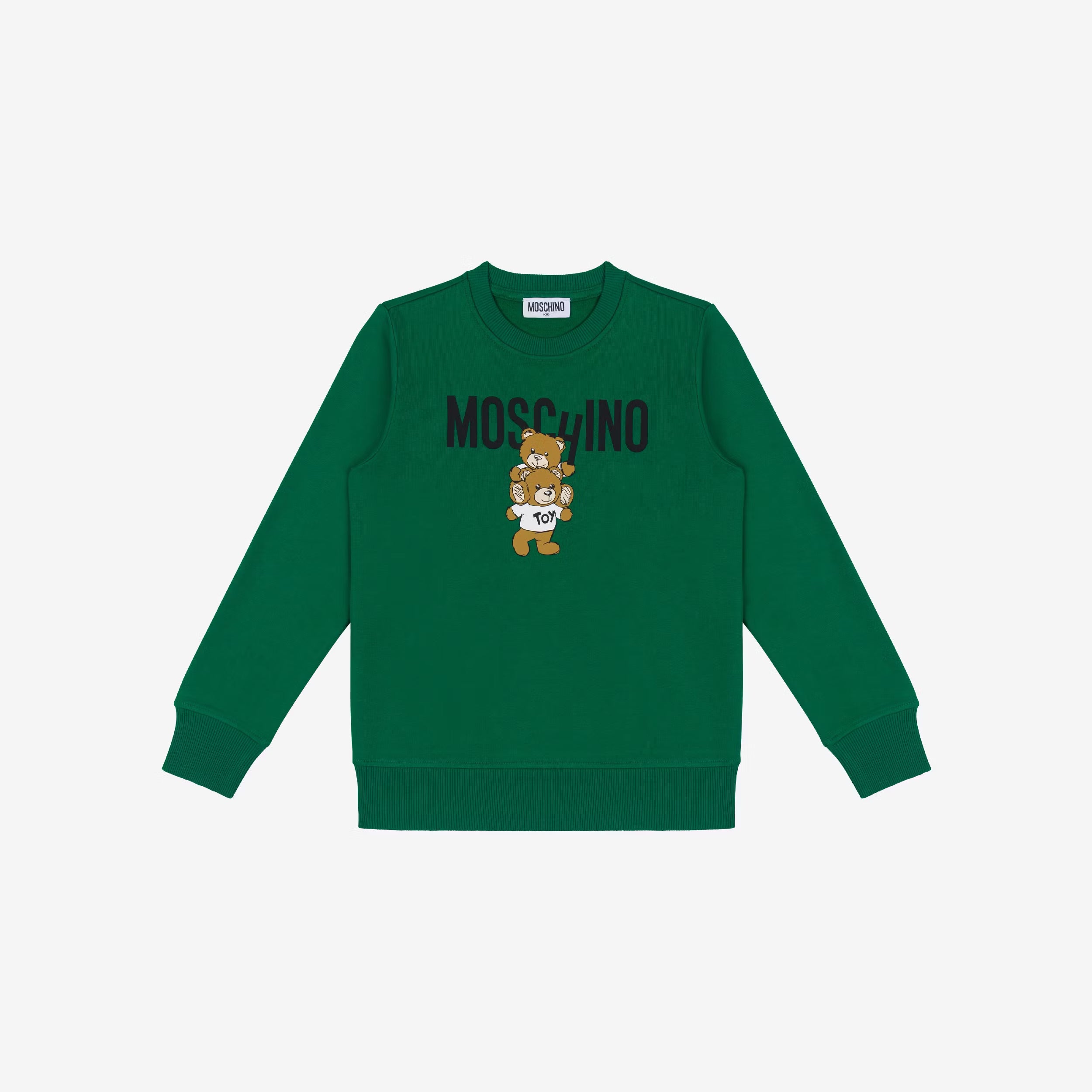 Boys & Girls Green Printed Cotton Sweatshirt