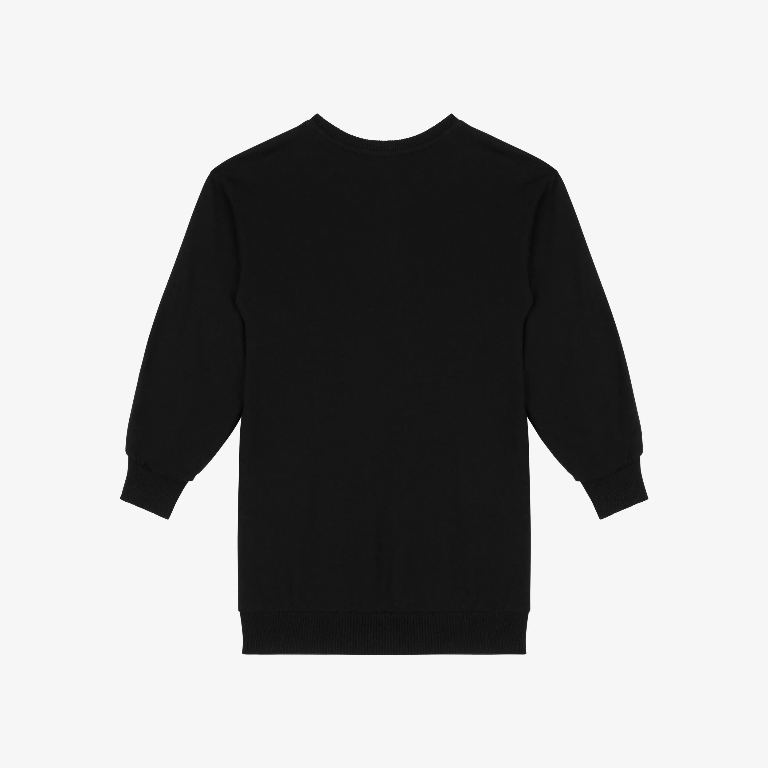 Girls Black Logo Cotton Dress