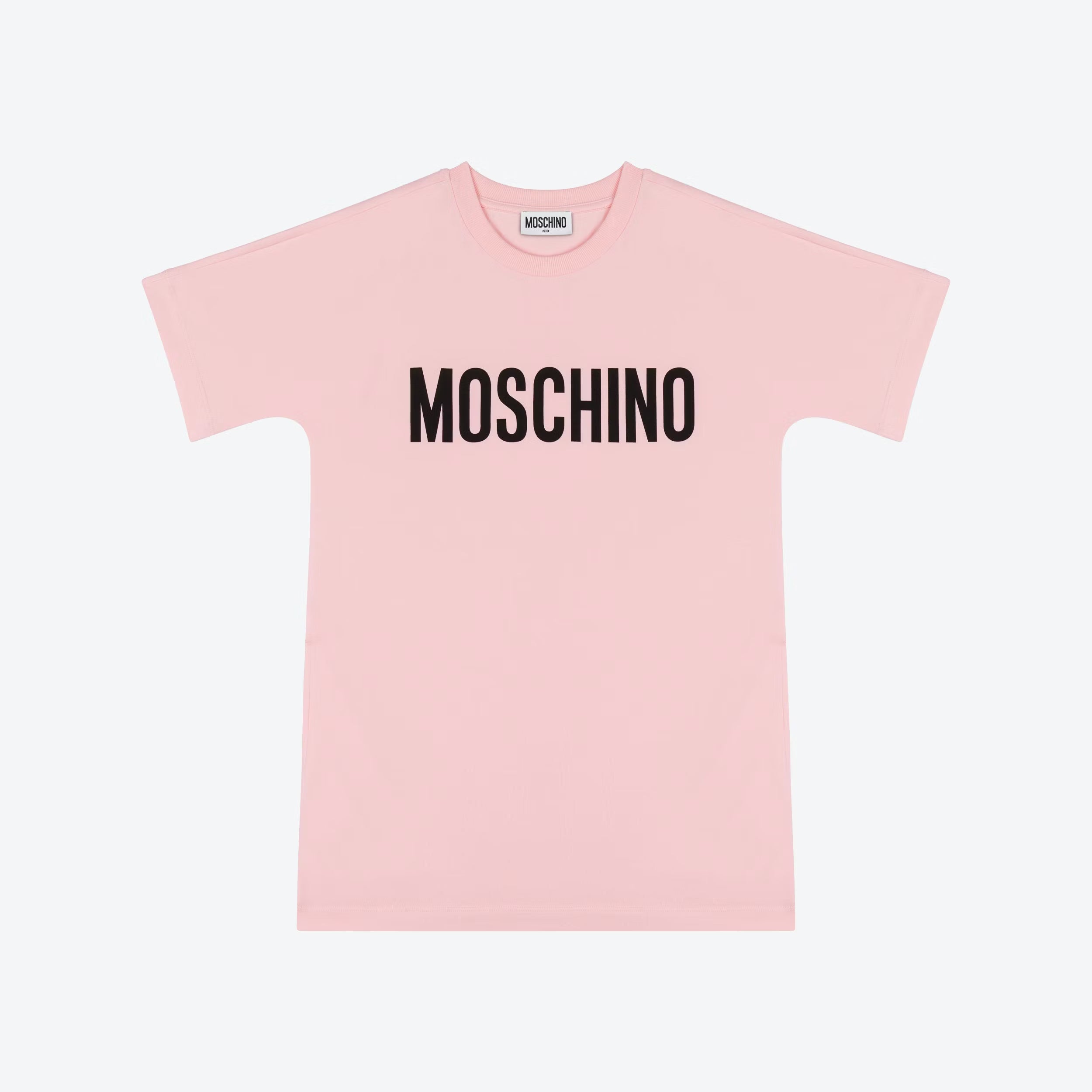Girls Pink Logo Cotton Dress