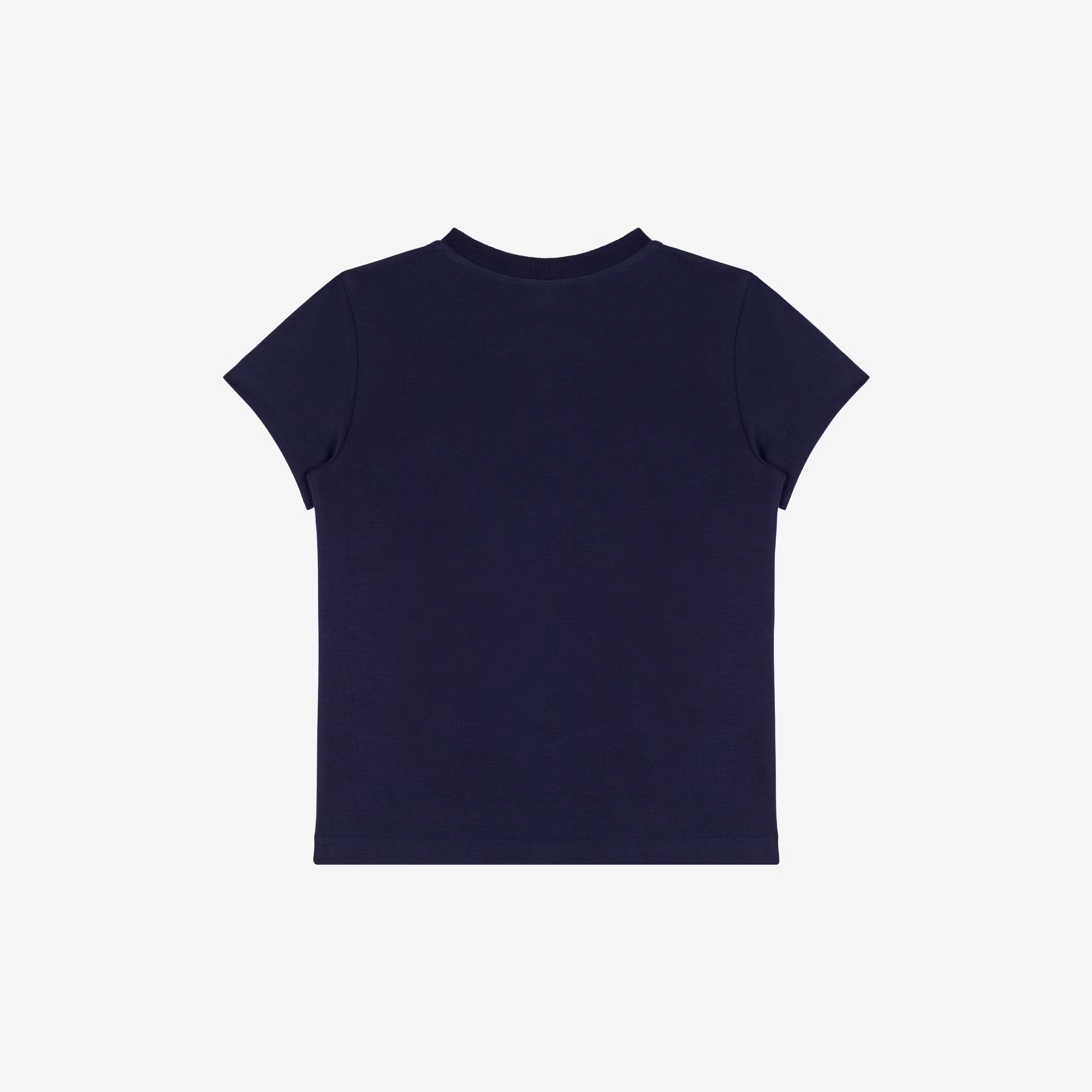 Boys & Girls Navy Logo Cotton T-Shirt
