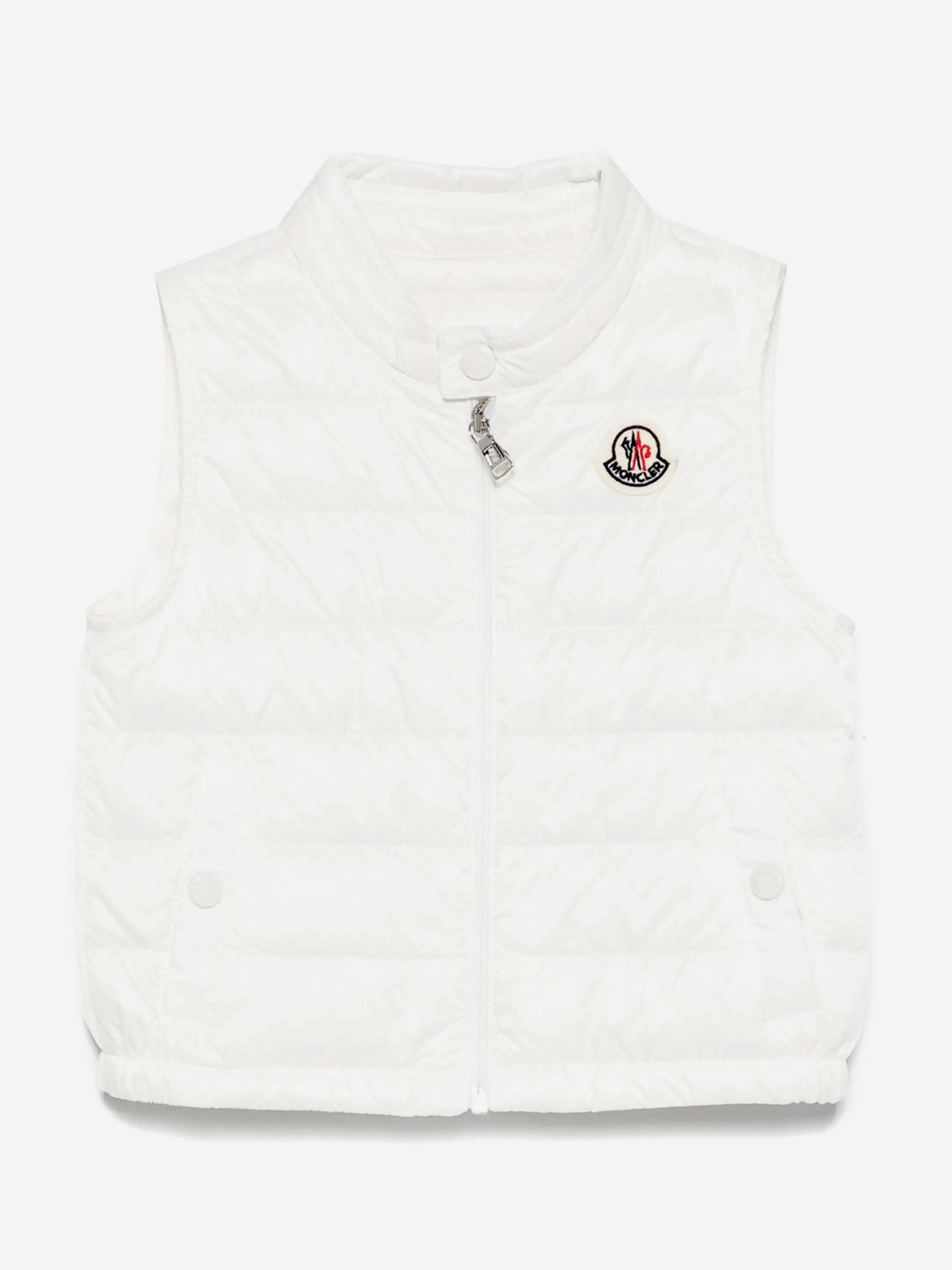 Baby Boys Down Padded New Amaury Gilet in Ivory