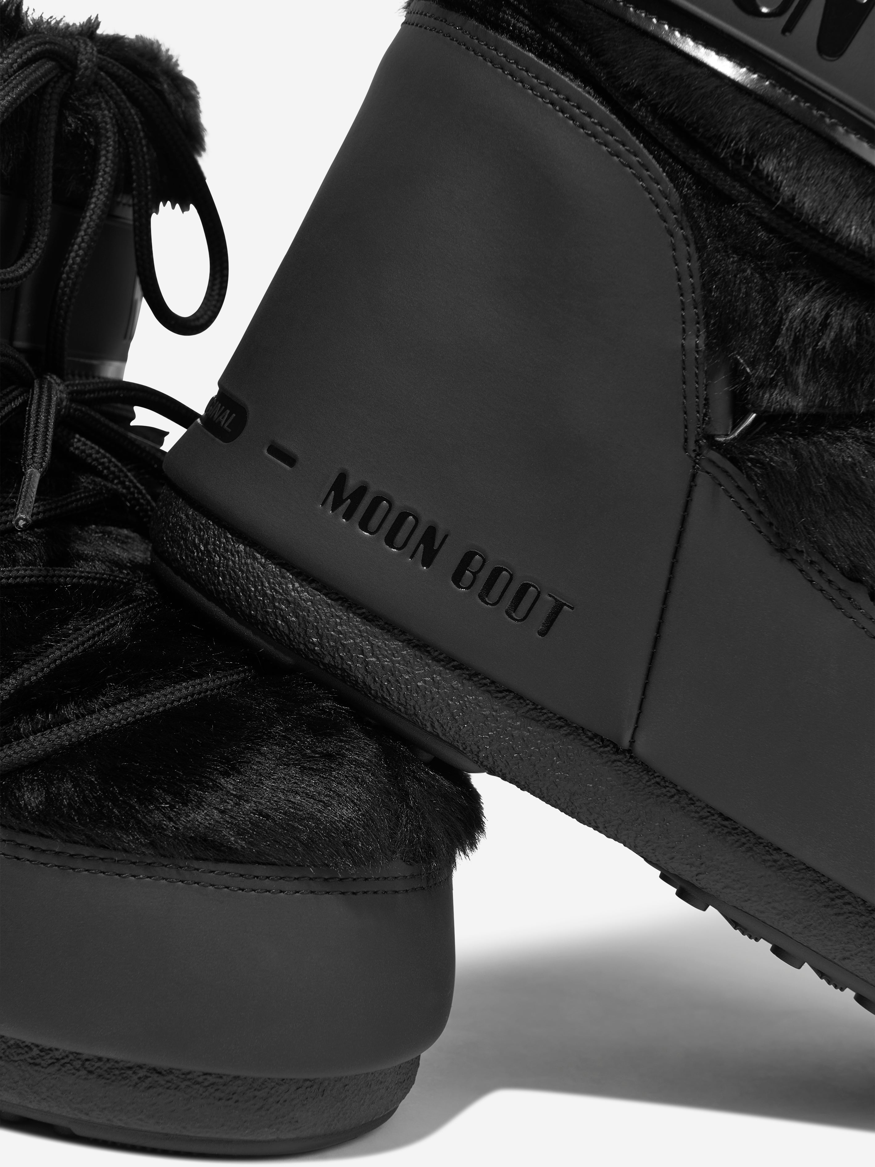 Kids Icon Lowo Faux Fur Snow Boots in Black