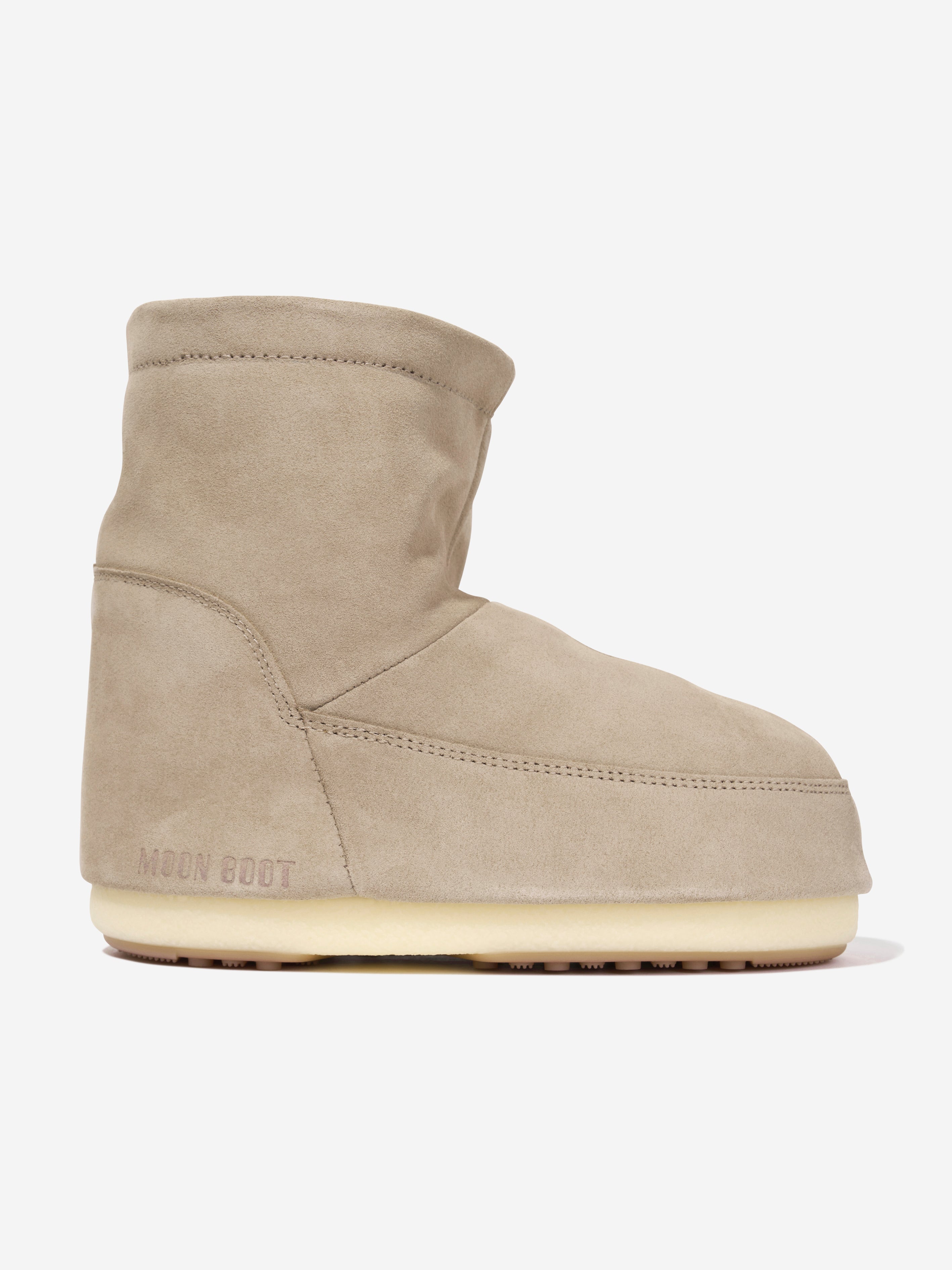 Kids Icon Low No Lace Suede Boots in Beige