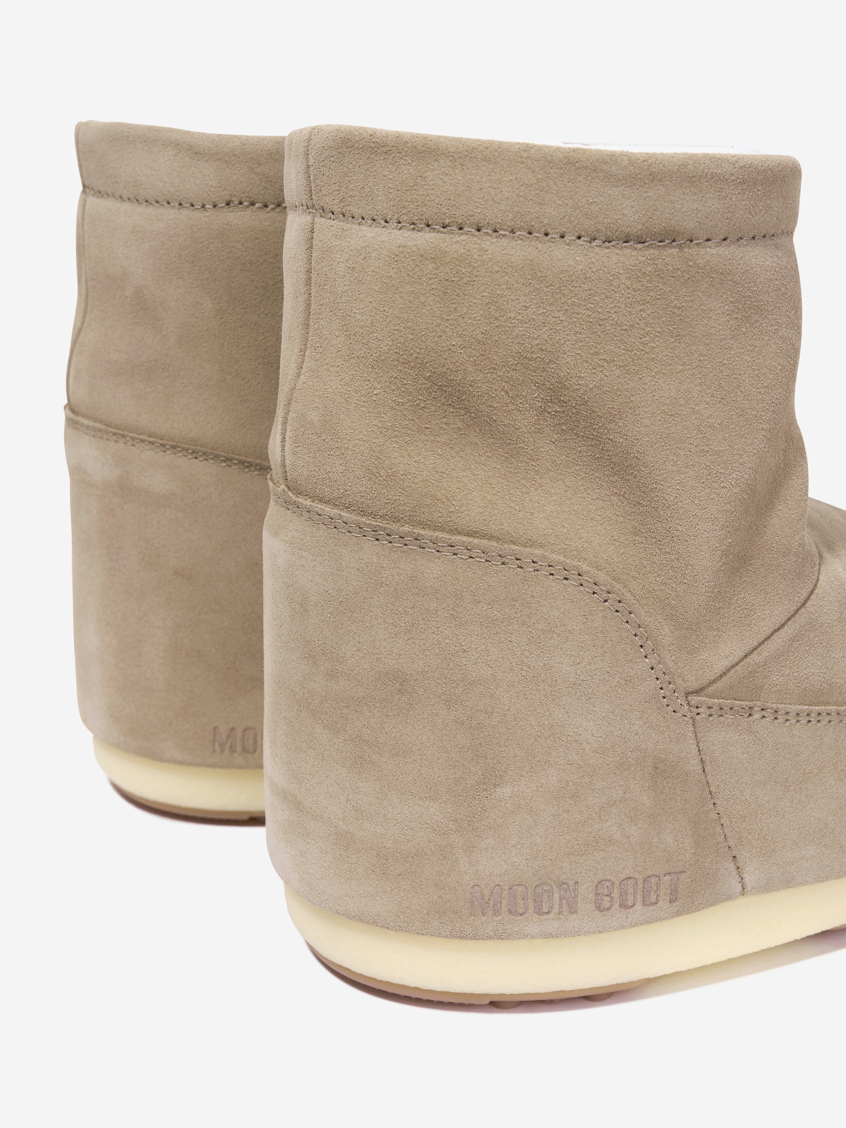 Kids Icon Low No Lace Suede Boots in Beige