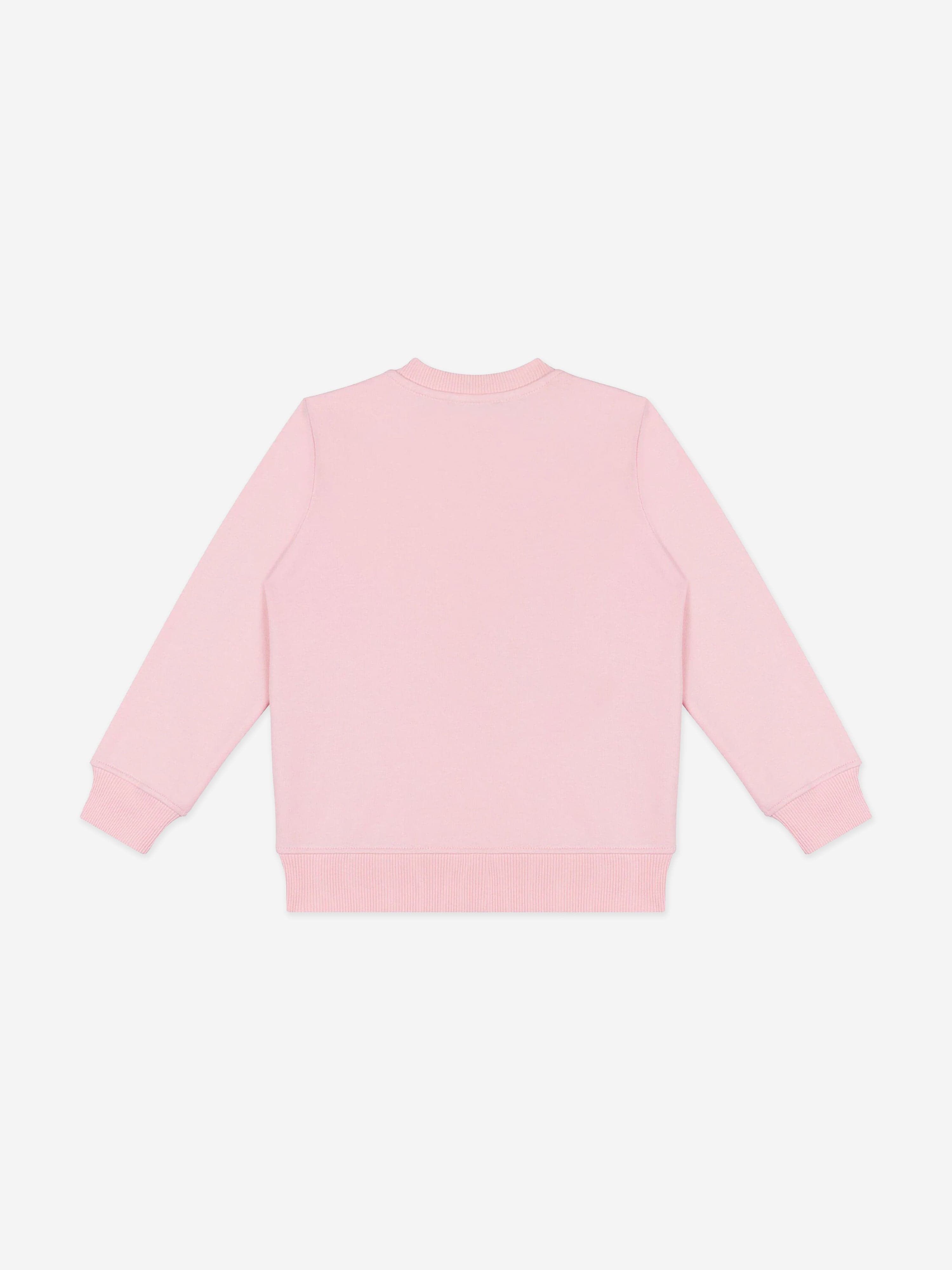 Moschino Girls Teddy Bear Logo Sweatshirt in Pink