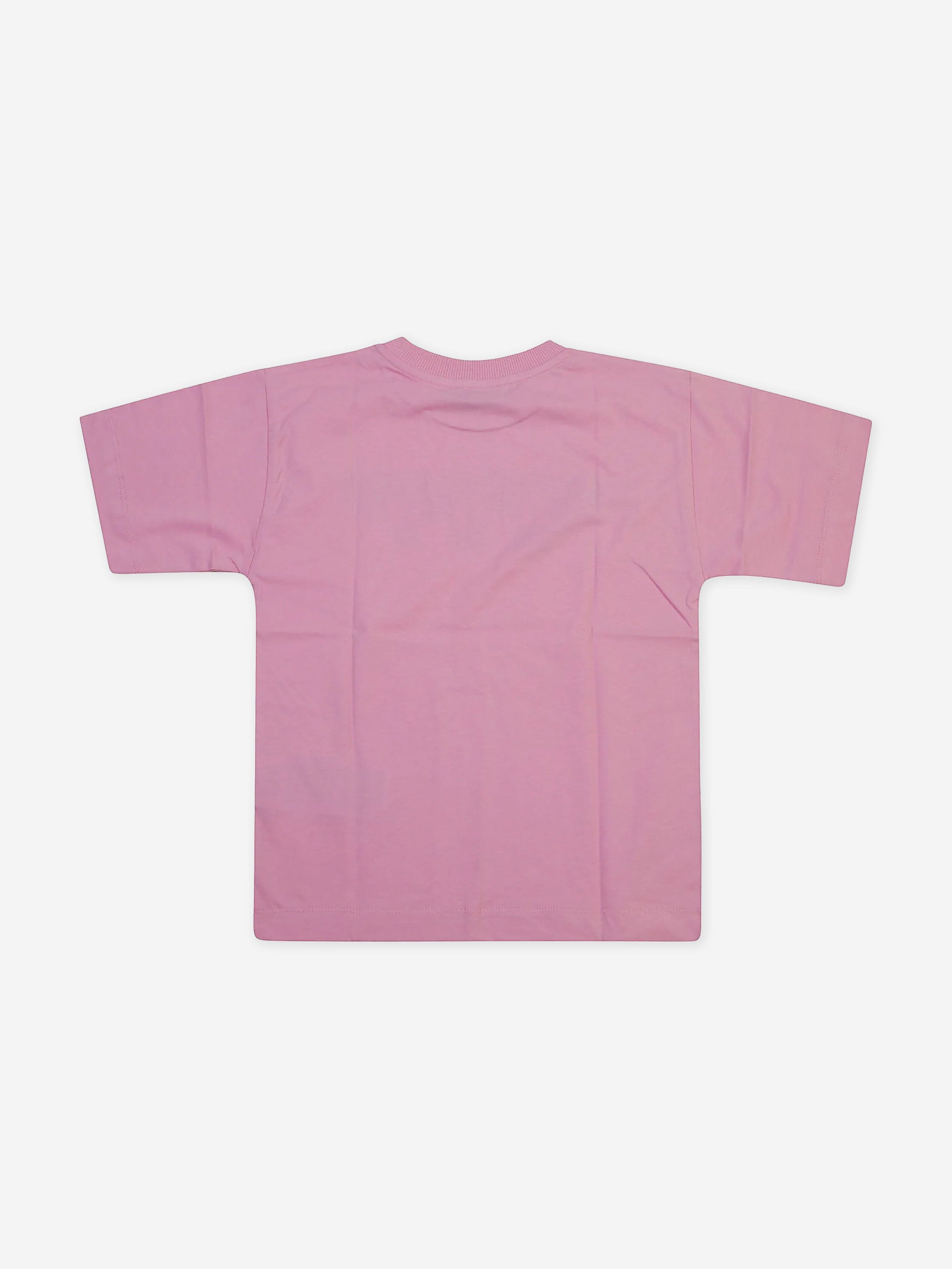 Girls Teddy Bear Logo T-Shirt in Pink