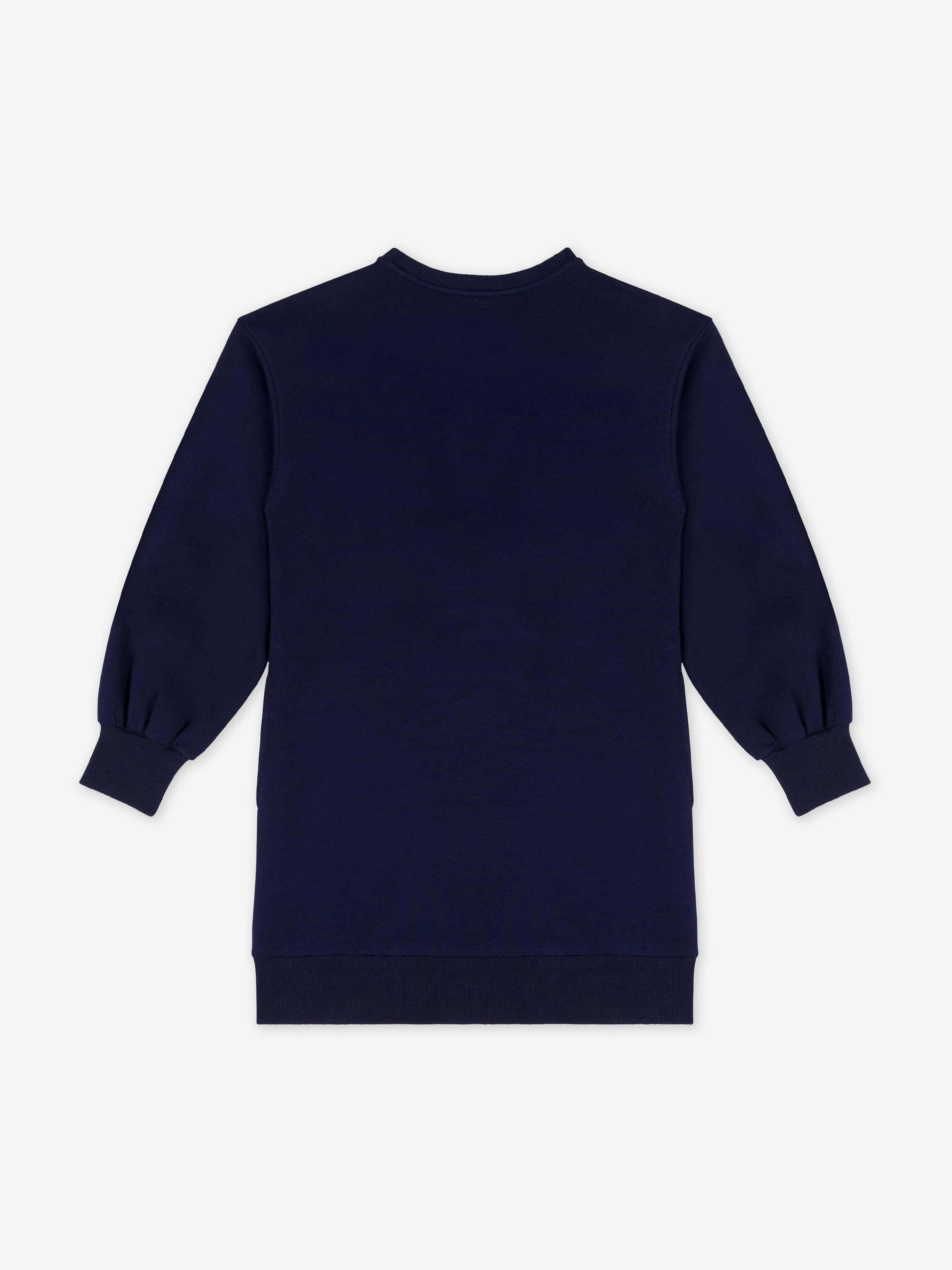 Moschino Girls Bear Logo Sweater Dress in Navy