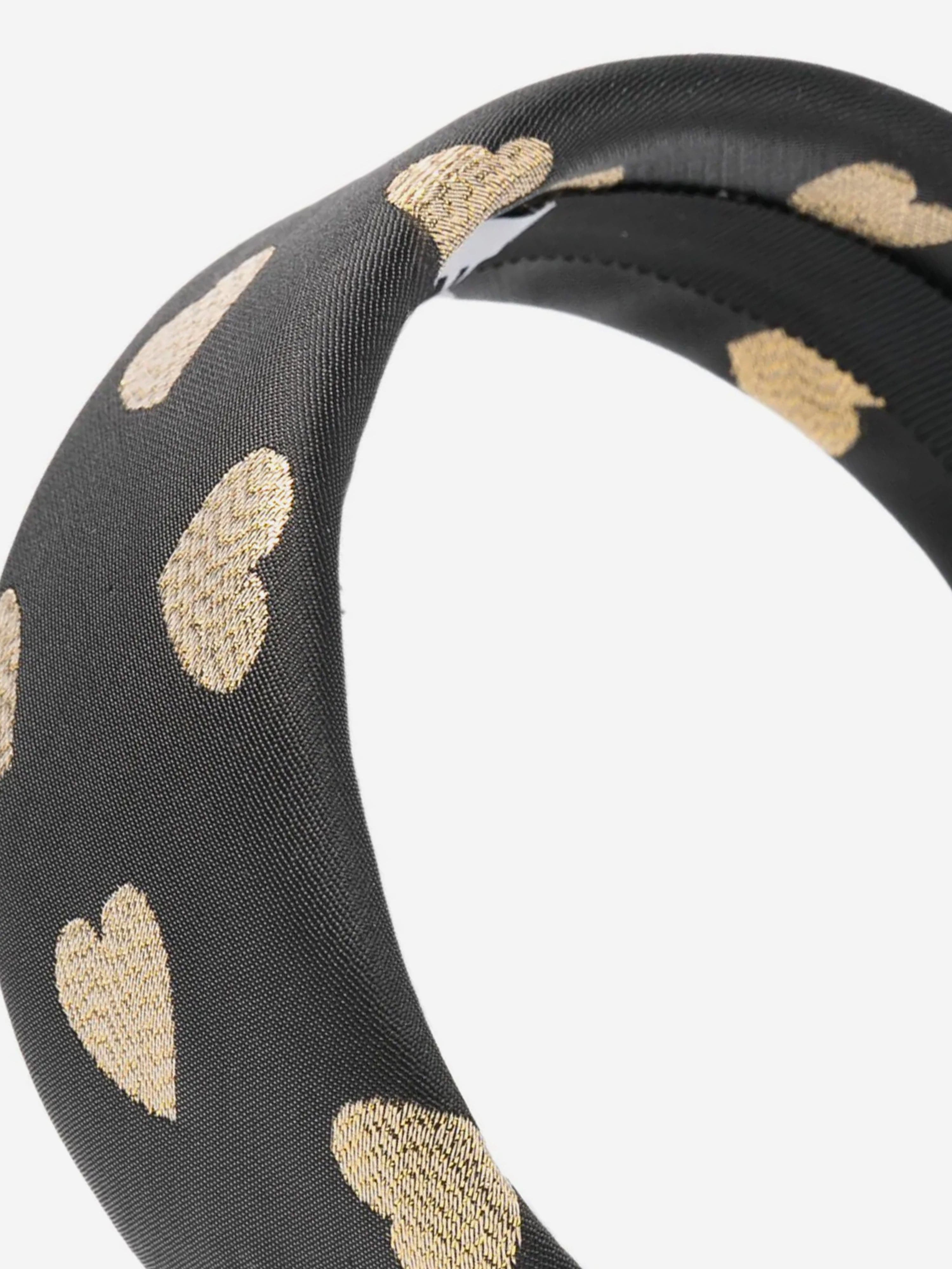 Girls Hearts Headband in Black