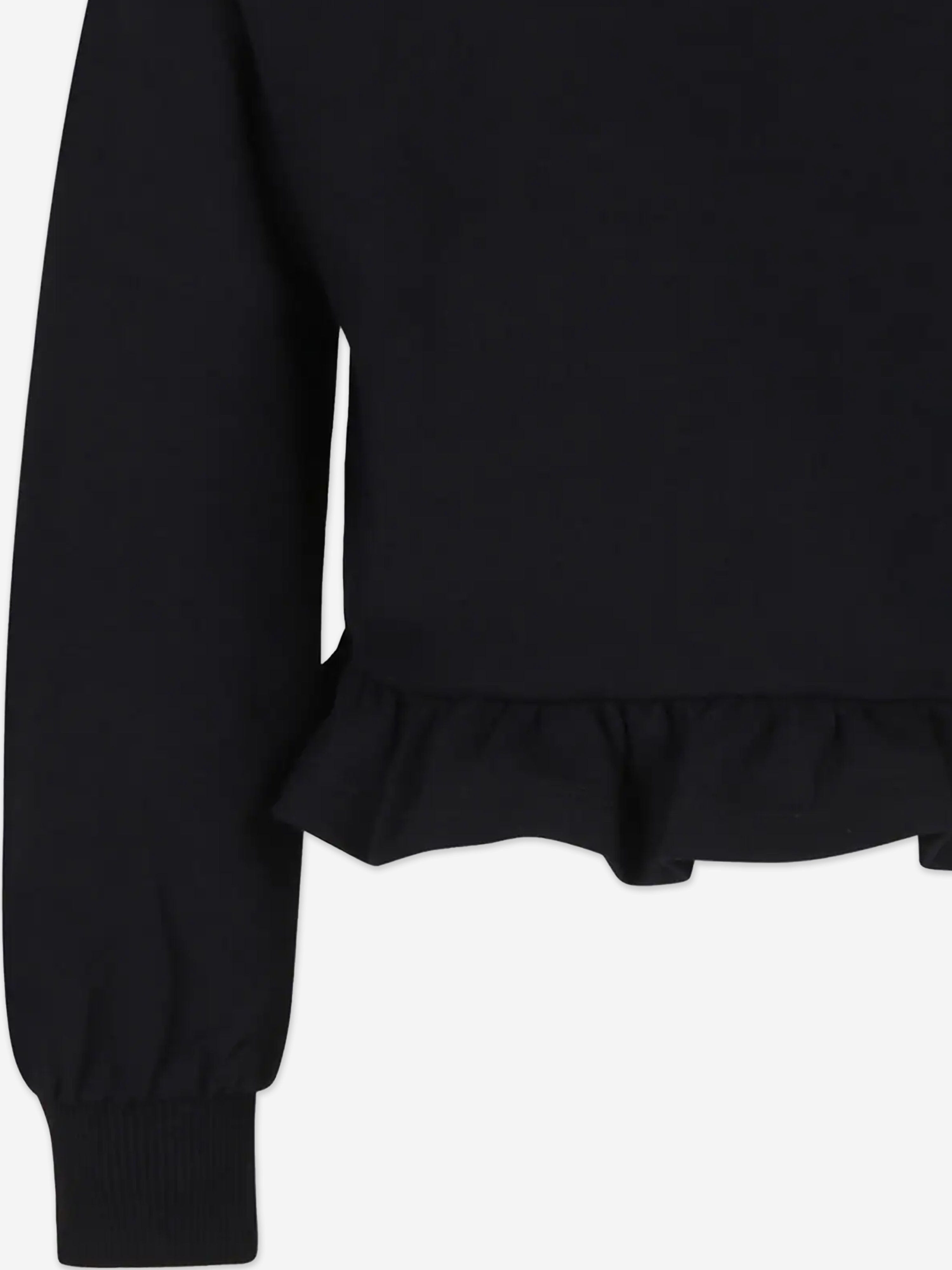 Girls Teddy Bear Logo Sweatshirt in Black