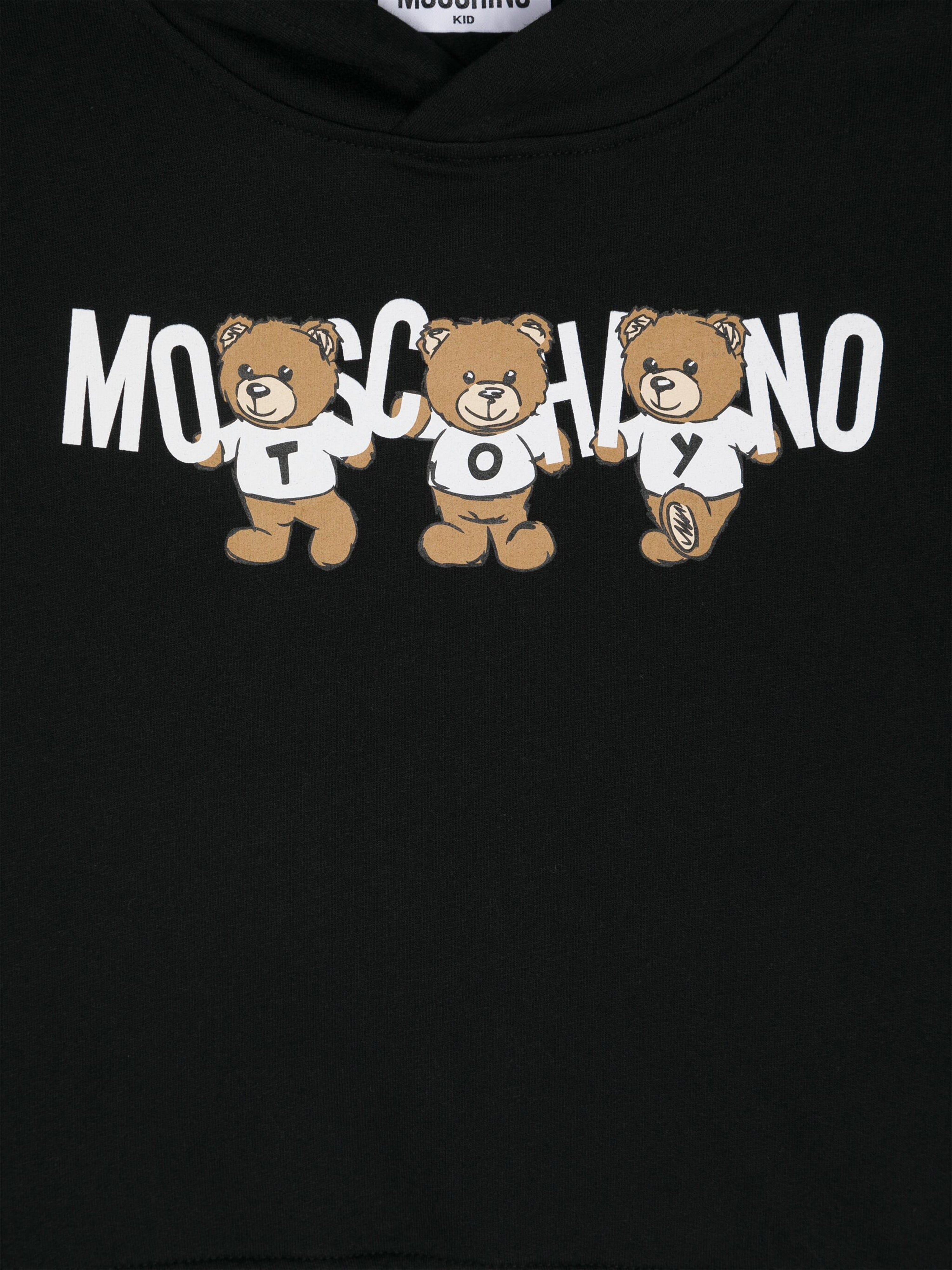 Kids Bear Logo Hoodie in Black