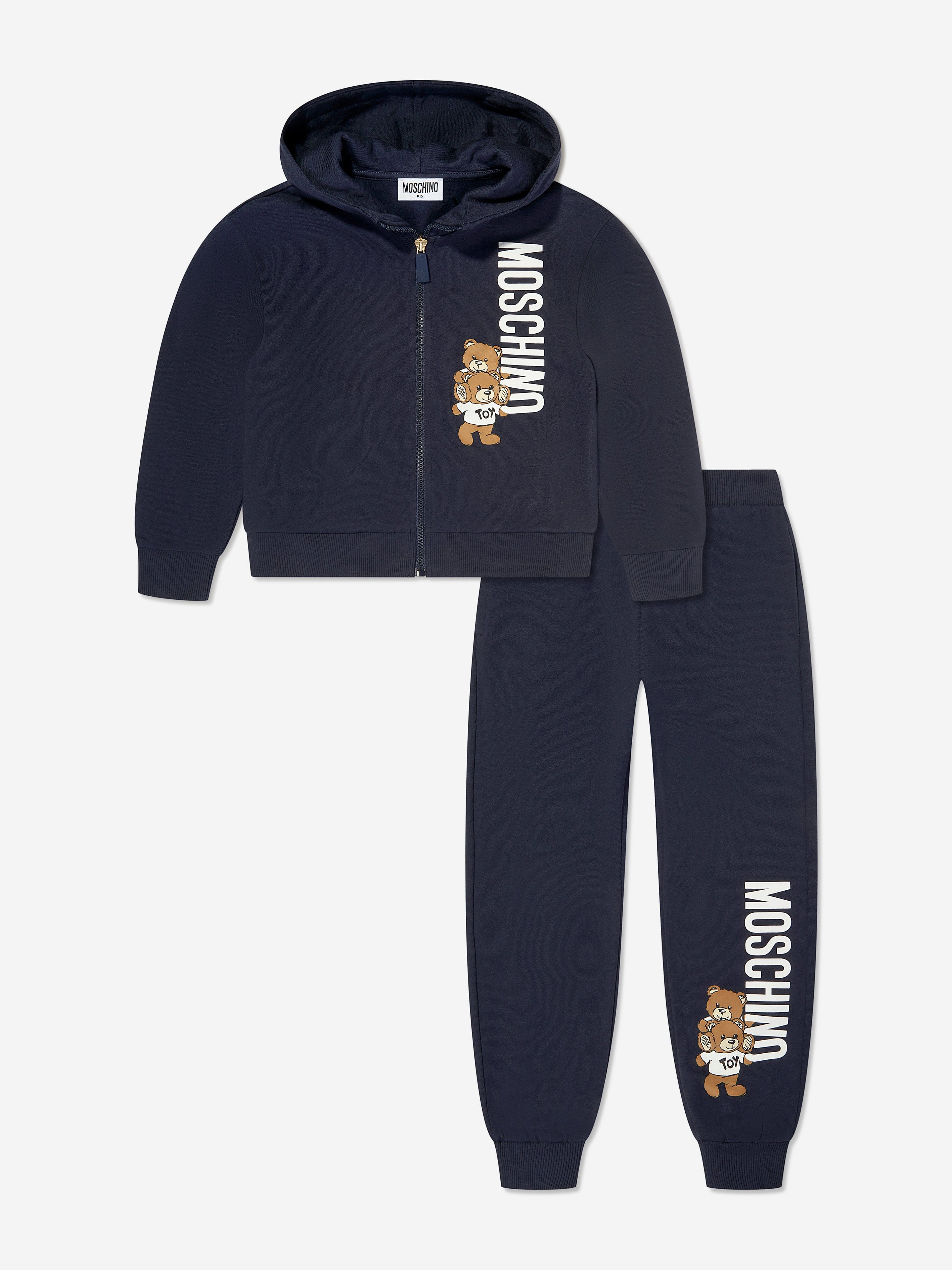Kids Teddy Bear Logo Tracksuit in Navy