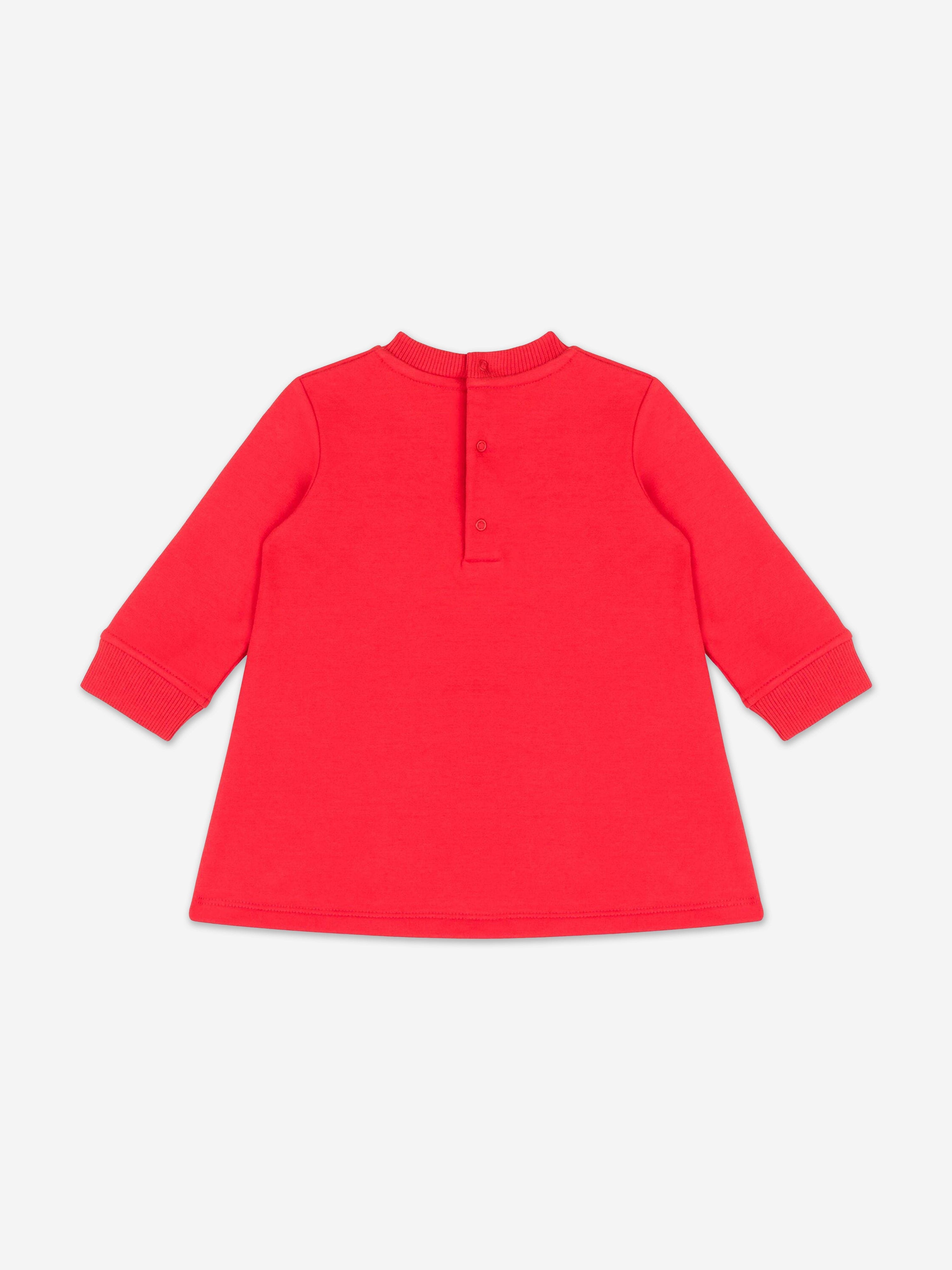 Moschino Baby Girls Bear Sweater Dress in Red